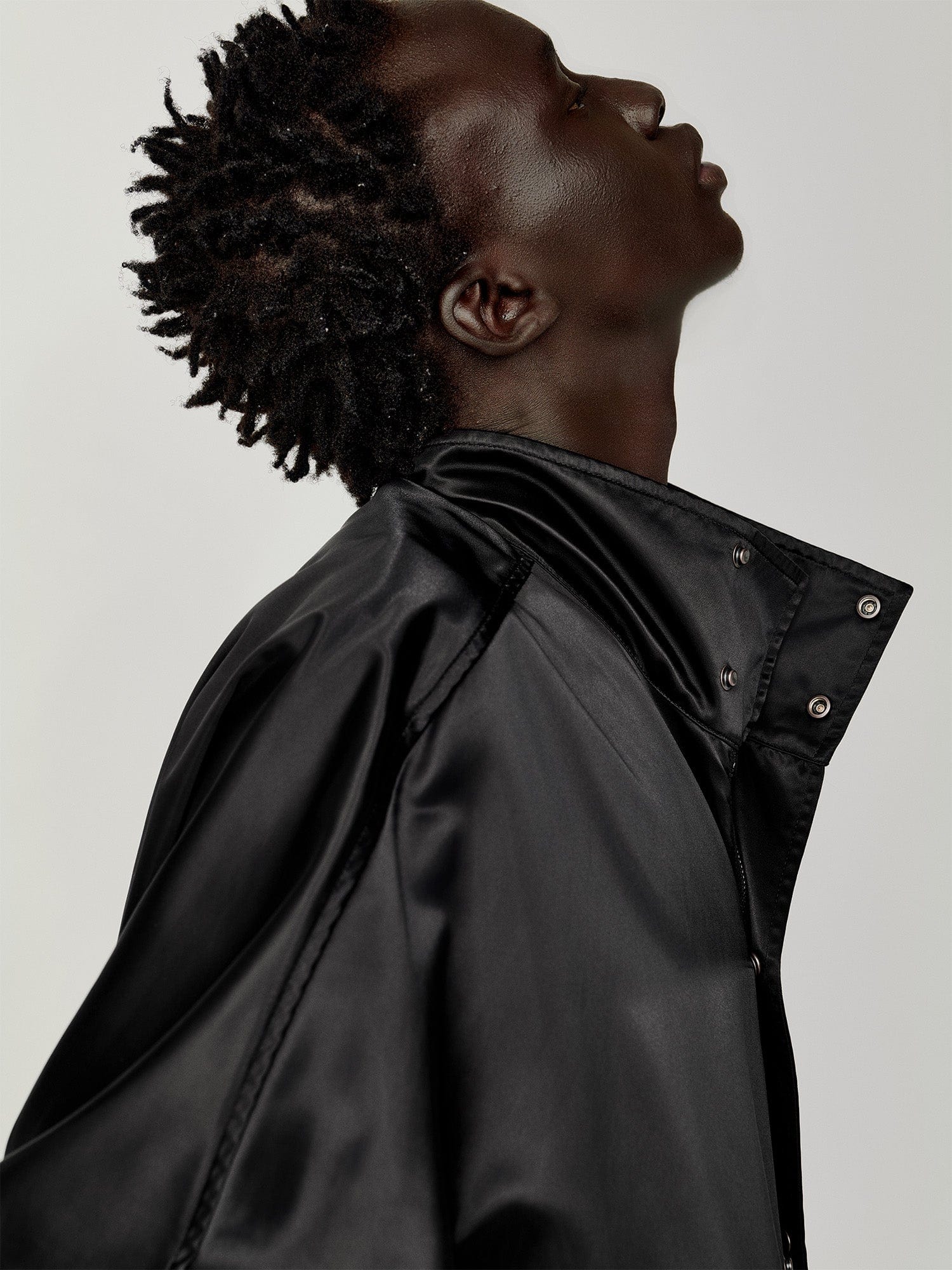 OPICLOTH Satin Batwing Drawstring Oversized Jacket, premium urban and streetwear designers apparel on PROJECTISR.com, OPICLOTH
