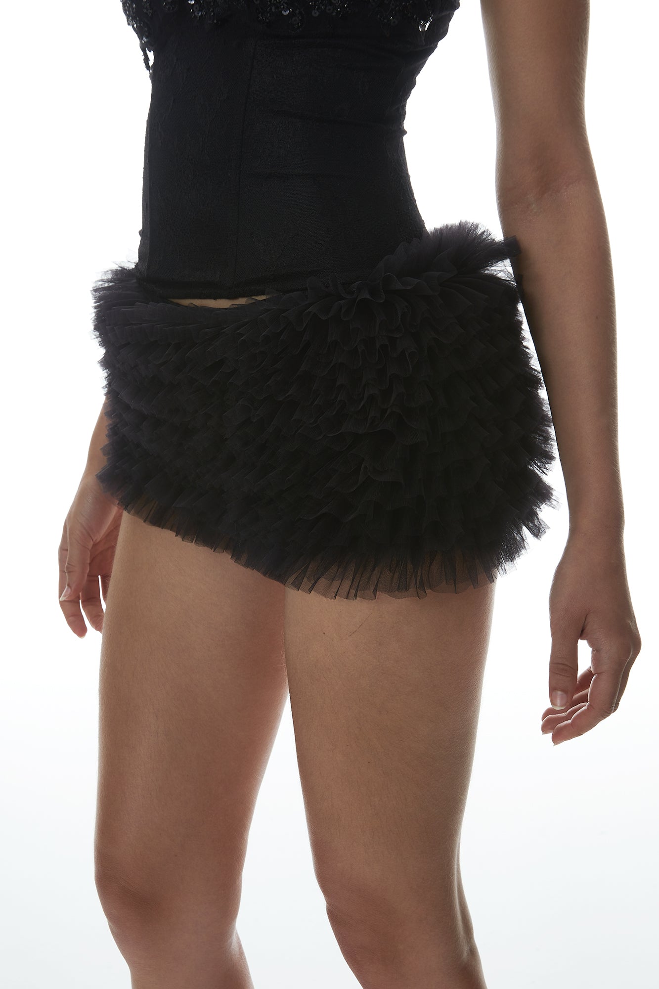MILLIONLOTUS Embroidered Corset & Hip-Sculpting Mini Skirt Set