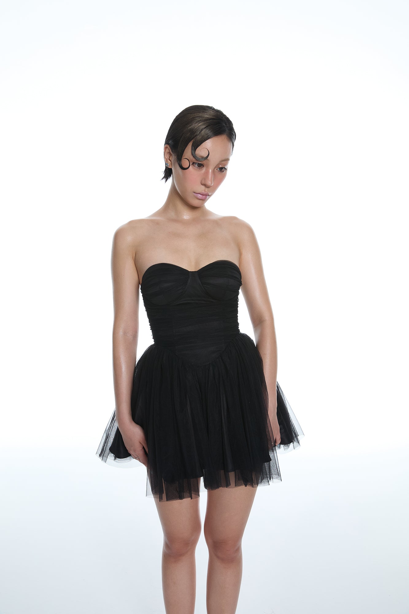 MILLIONLOTUS Sweetheart Corset Tulle Mini Dress