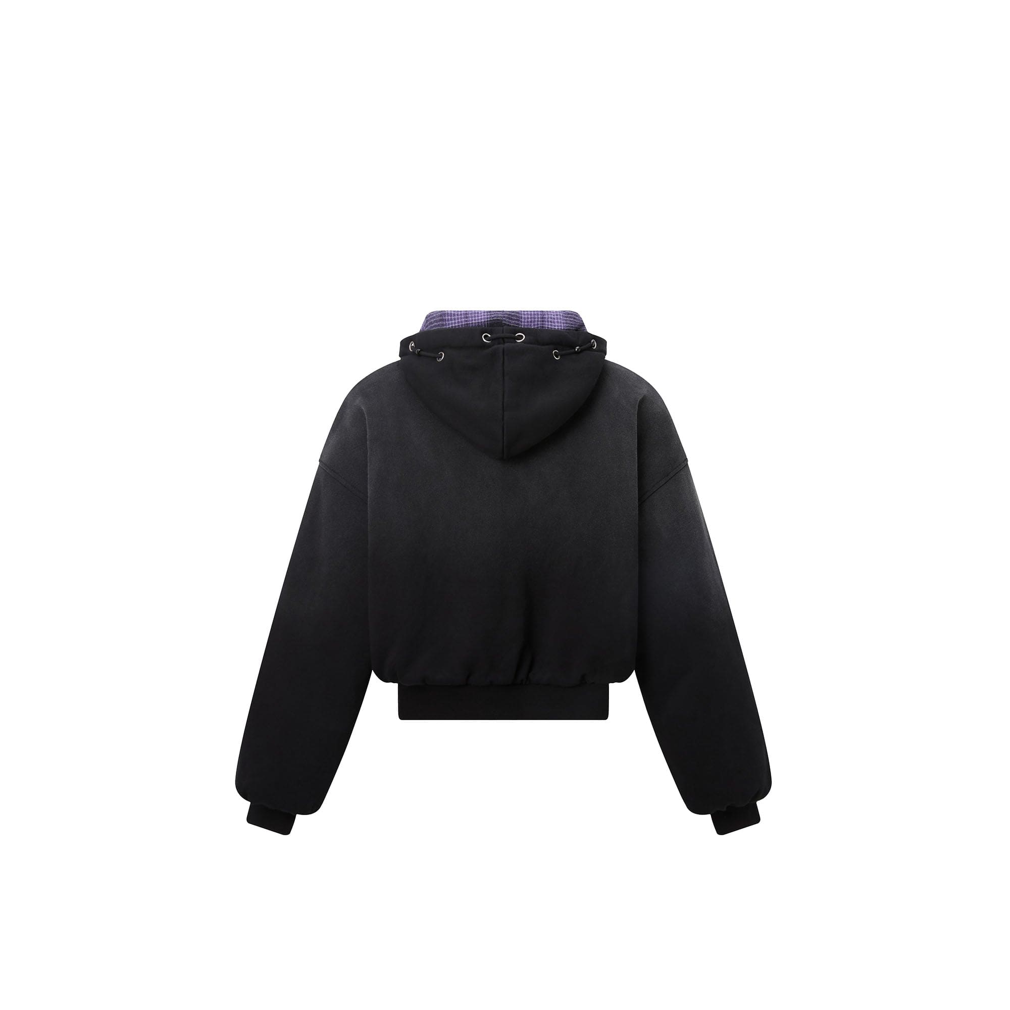 RECOVER ZONE Reversible Check & Solid Hoodie Jacket, premium urban and streetwear designers apparel on PROJECTISR.com, RECOVER ZONE