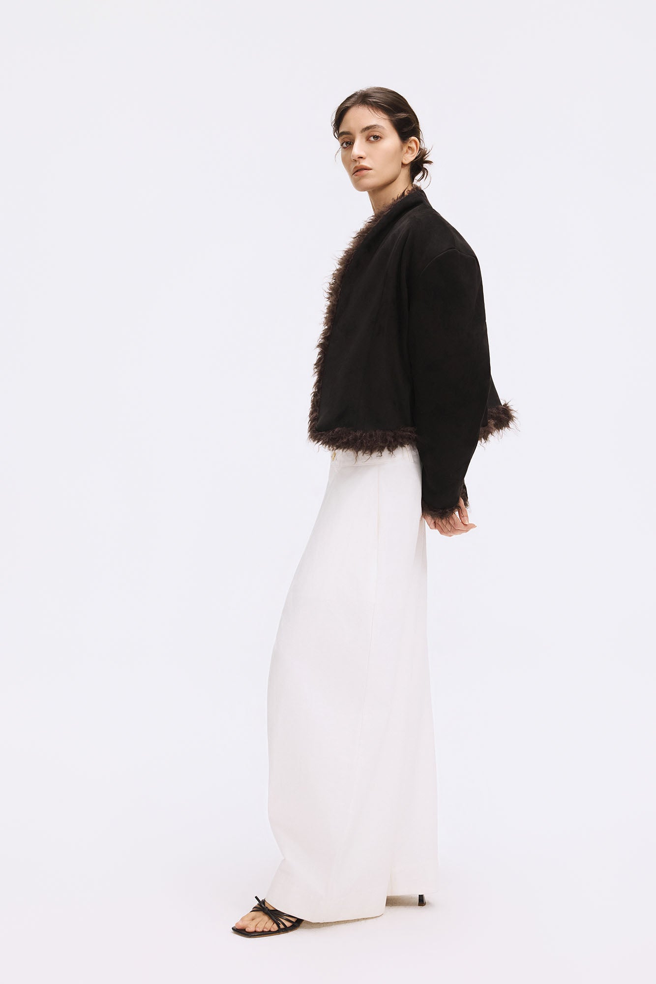 ARTIFICIAL WORLD Essential Oversized Curved-Leg Pants