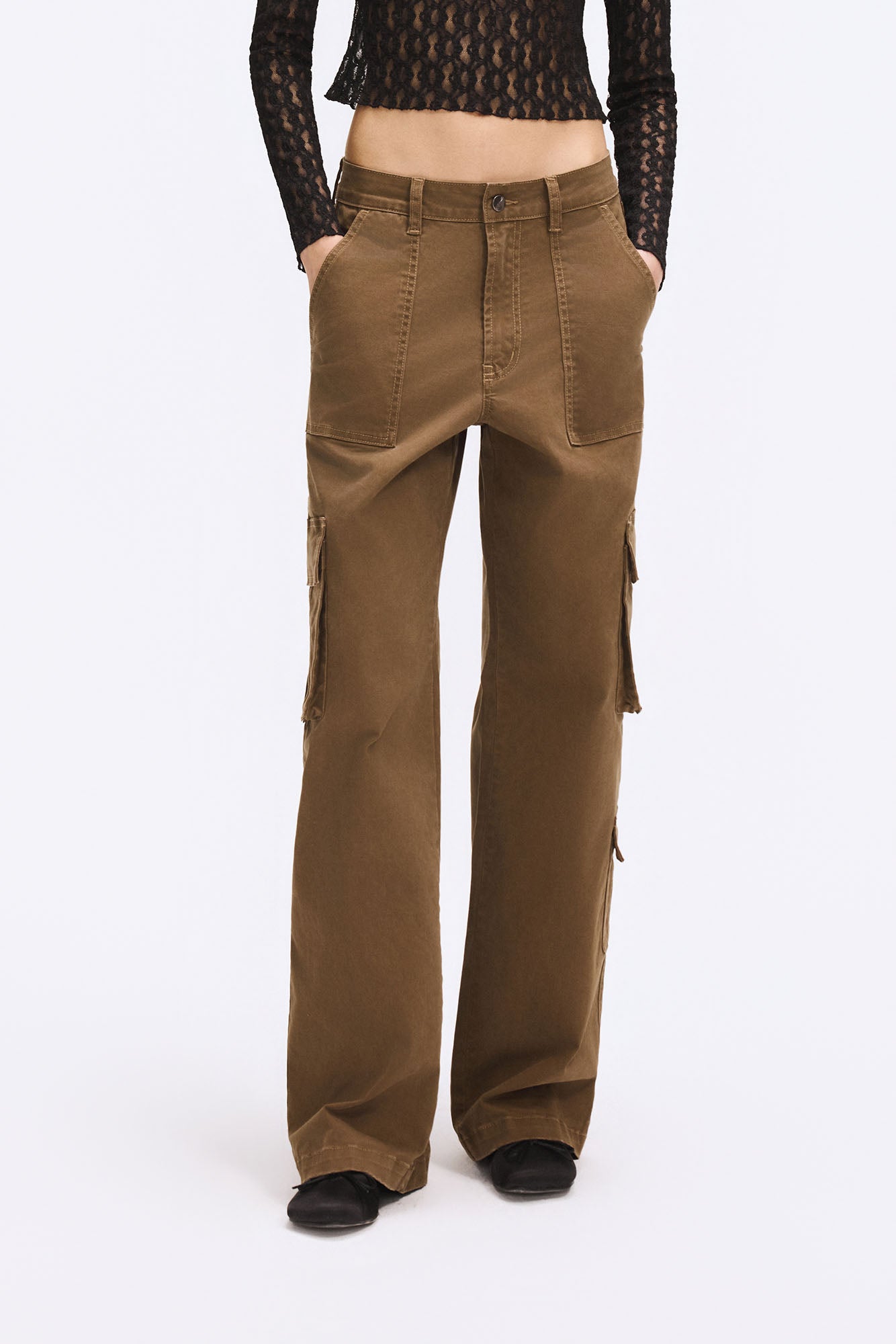 ARTIFICIAL WORLD Washed Straight-Leg Cargo