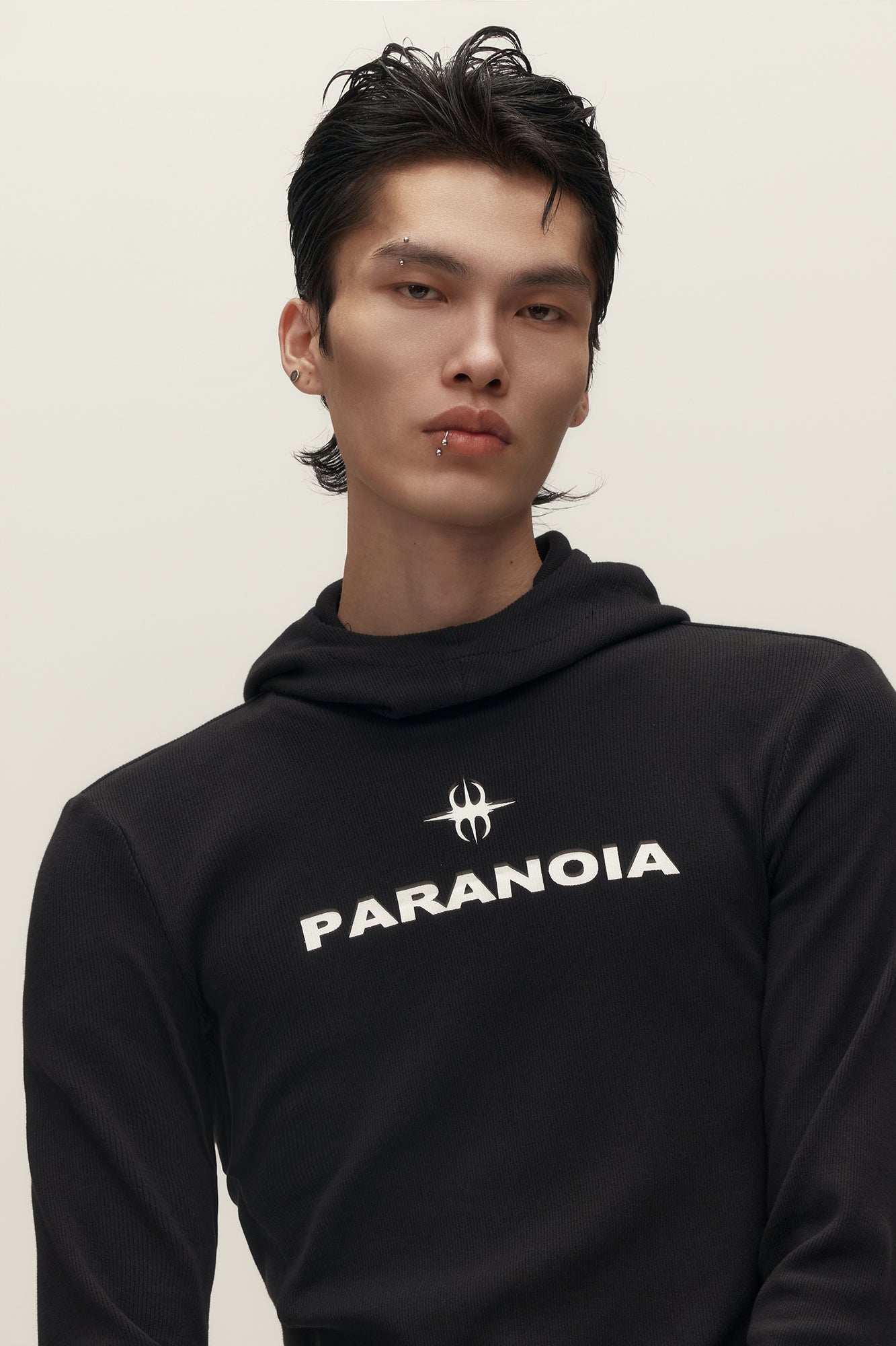 SAVAGEGROWTHWORLD Paranoia Graphic Balaclava Slim Hoodie, premium urban and streetwear designers apparel on PROJECTISR.com, SAVAGEGROWTHWORLD