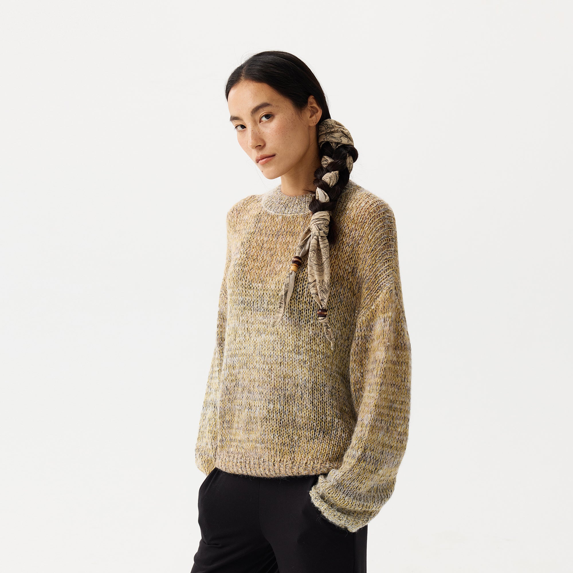 PCLA Gradient Open-Knit Oversized Sweater