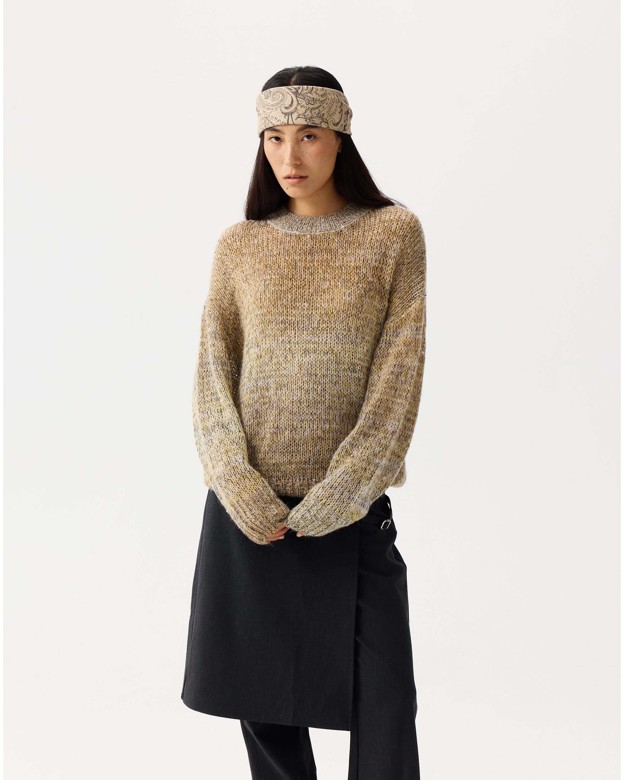 PCLA Gradient Open-Knit Oversized Sweater
