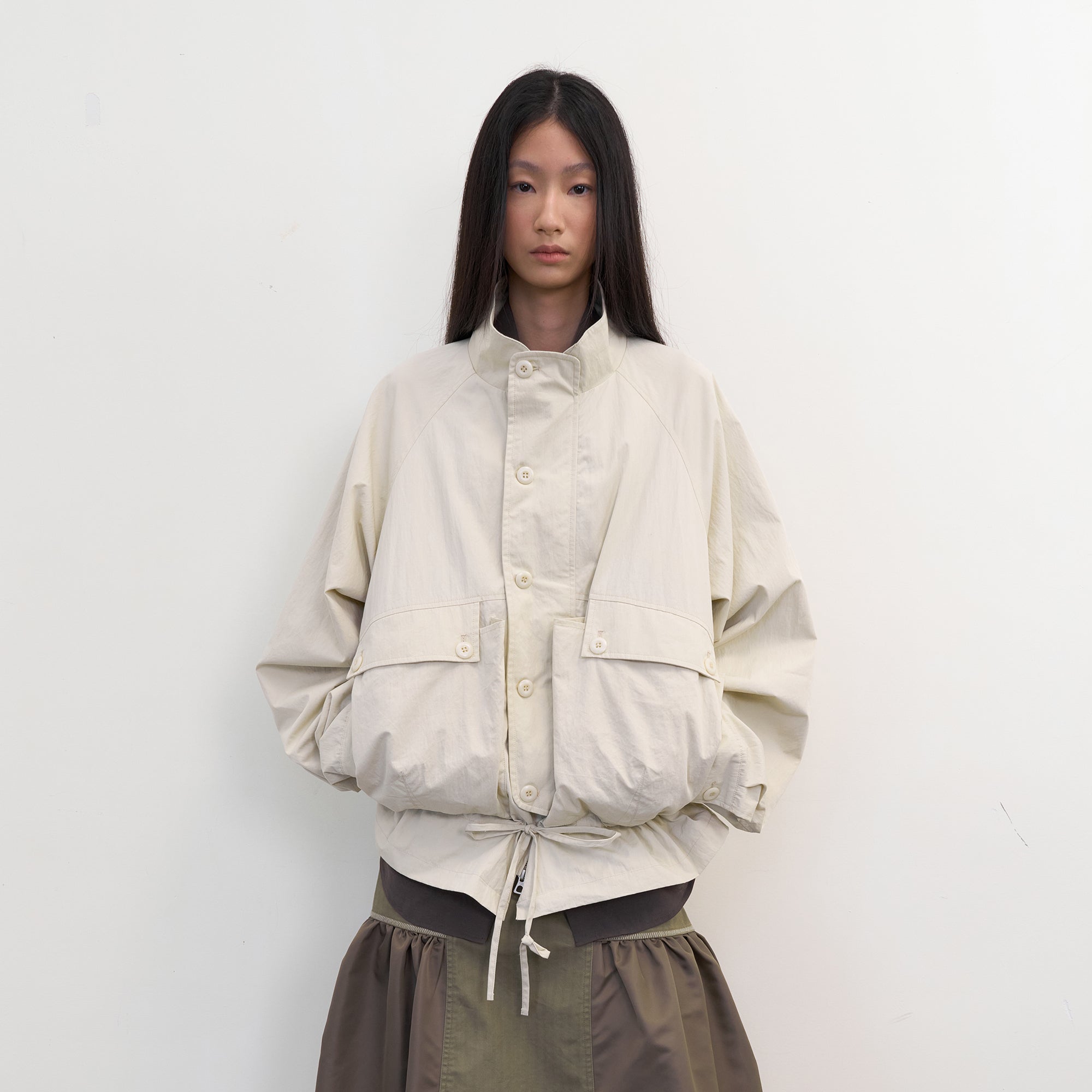 NEVERSEEZ Storm-Flap Drawstring Utility Jacket