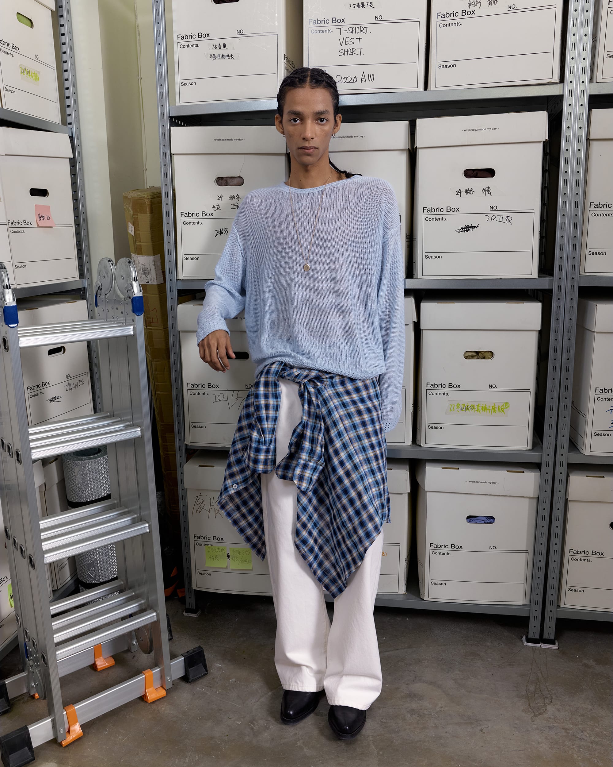 NEVERSEEZ Narrow-Selvedge Straight-Leg Jeans