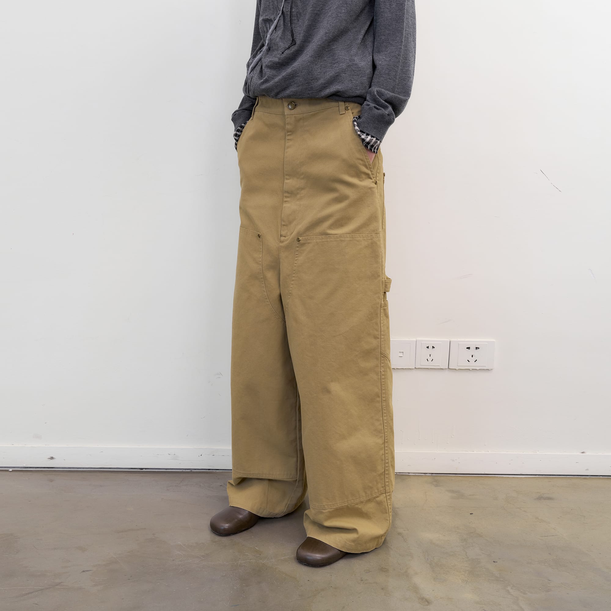 NEVERSEEZ Retro Studded Wide-Leg Trousers