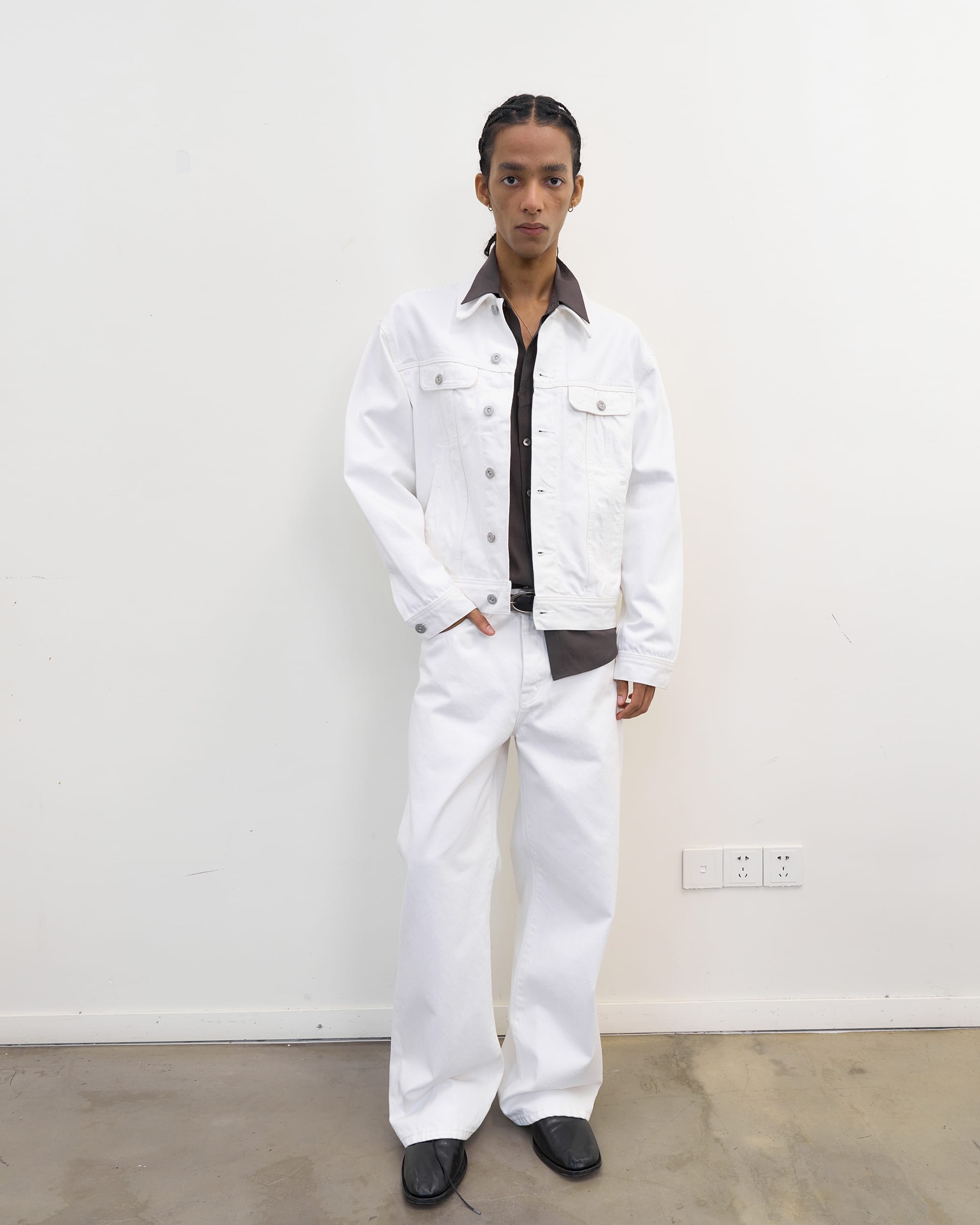 NEVERSEEZ Narrow-Selvedge Straight-Leg Jeans