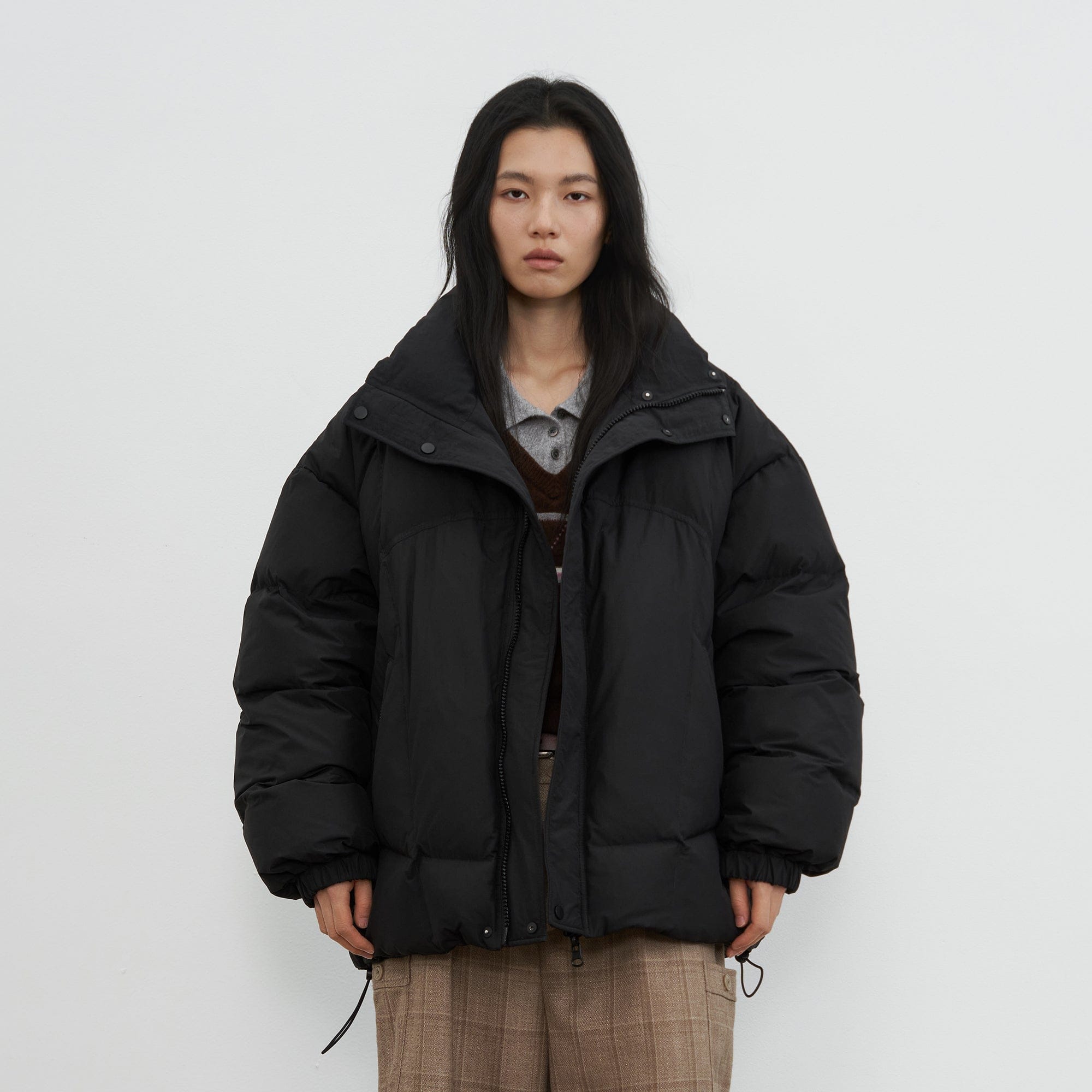 SAME FLOW Reversible Cropped Down Jacket