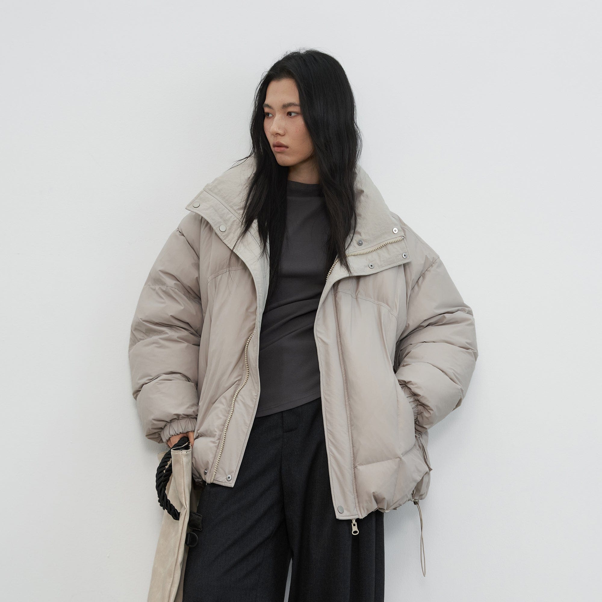 SAME FLOW Reversible Cropped Down Jacket