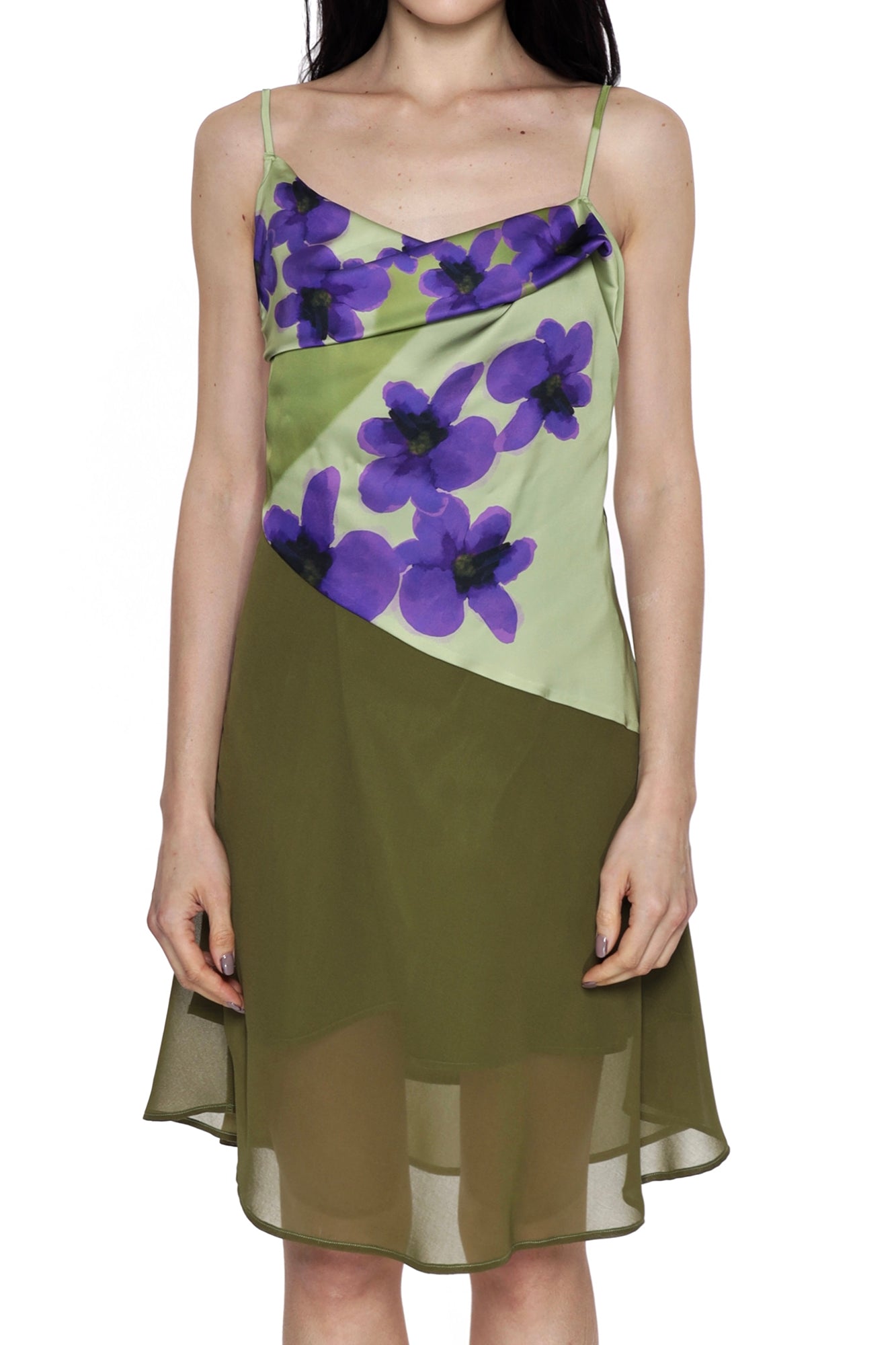SCARLET SAGE Spliced Open-Back Tie Dress