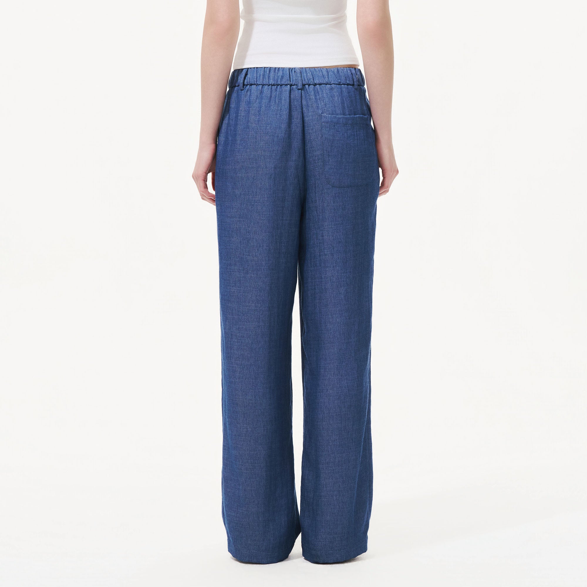 ARTIFICIAL WORLD Draped Drawstring Wide-Leg Pants