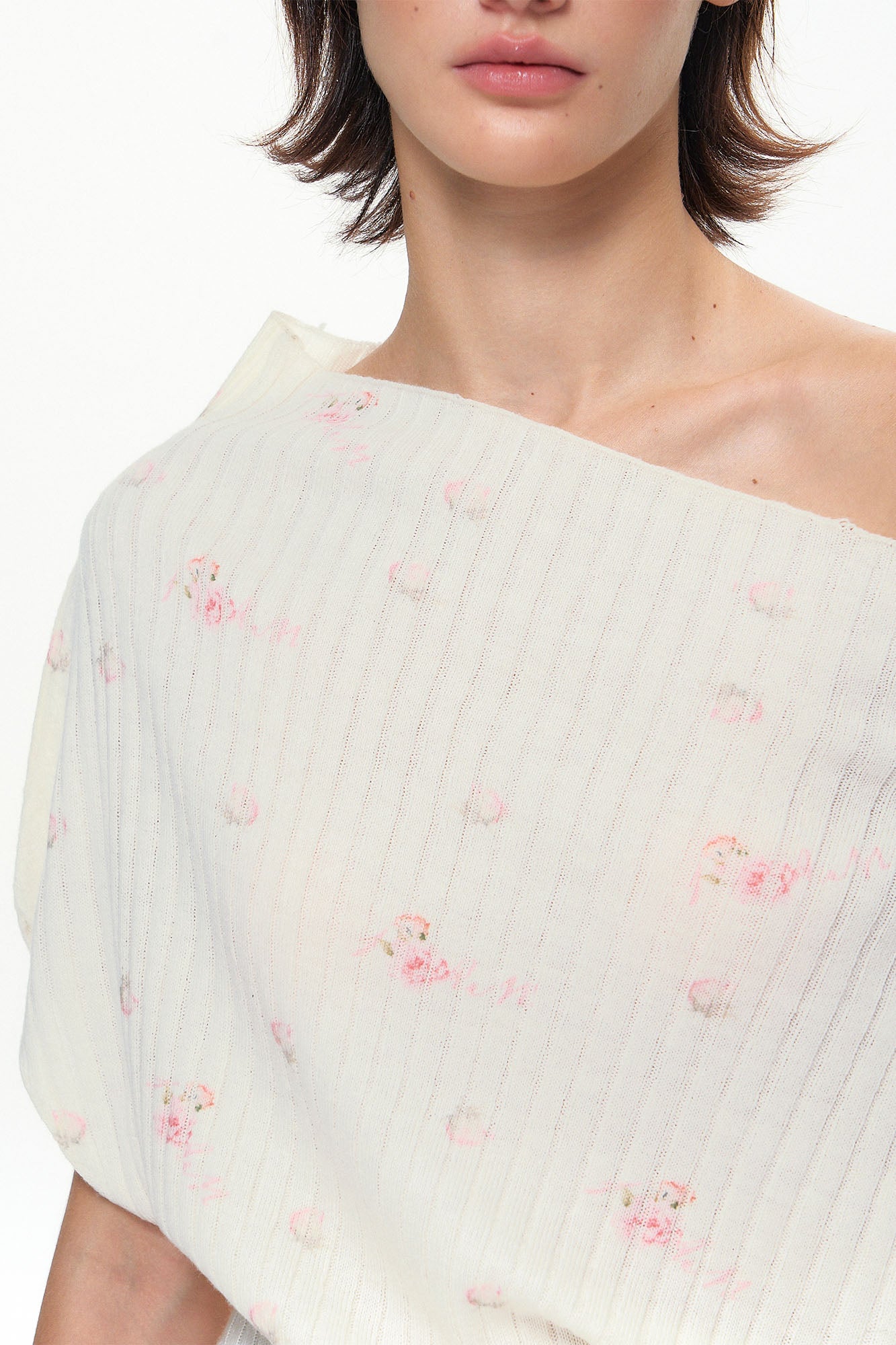 10AMSOTIIIIIIRED Wool-Blend Ribbed Off-Shoulder Knit Top