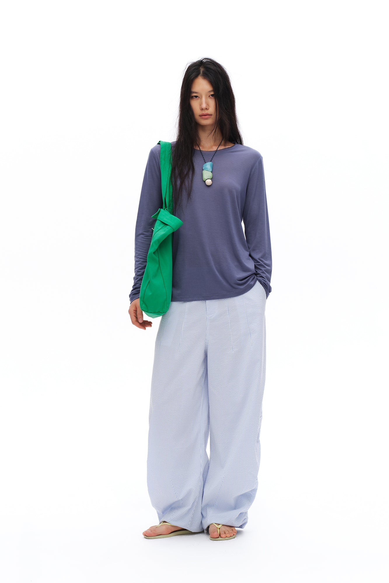OINIMI Belted Grommet Mirror Disc Tote Bag