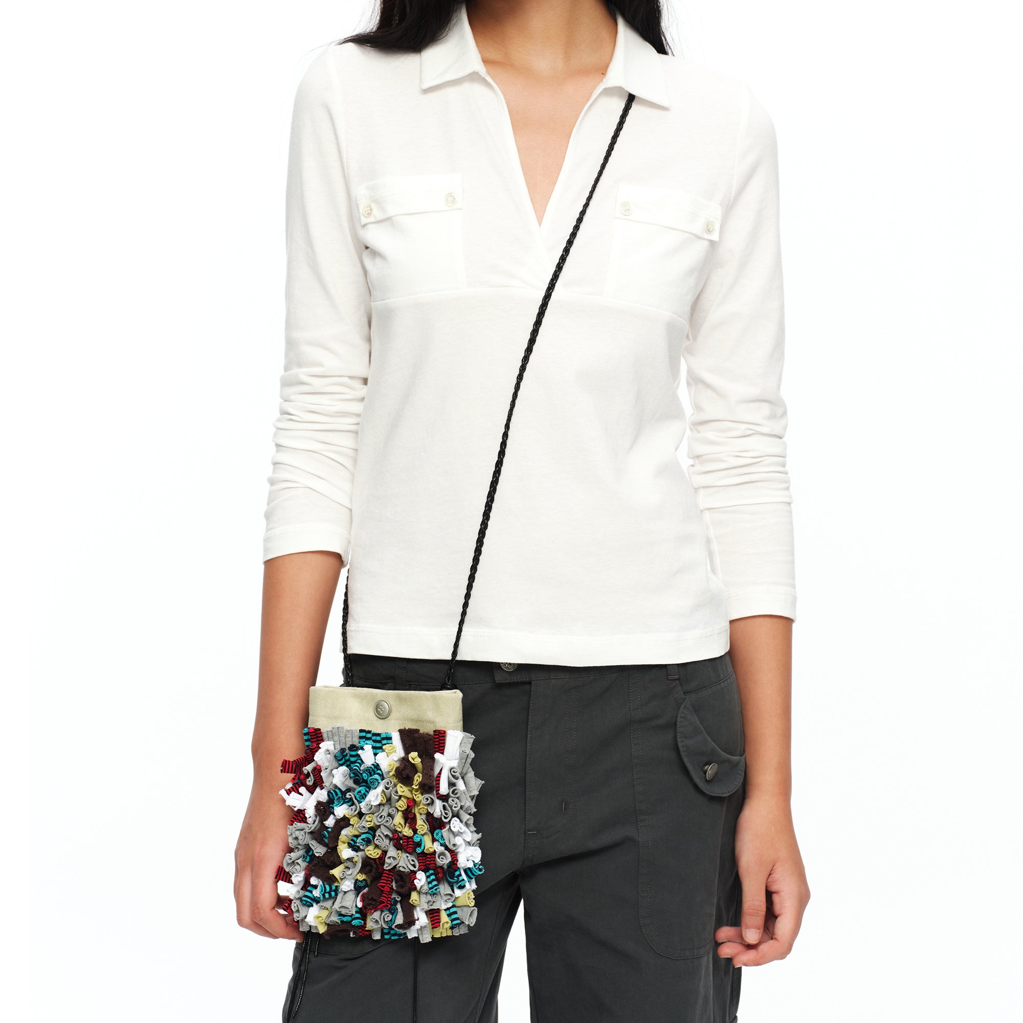 OINIMI Contrast Patchwork Mini Crossbody Bag