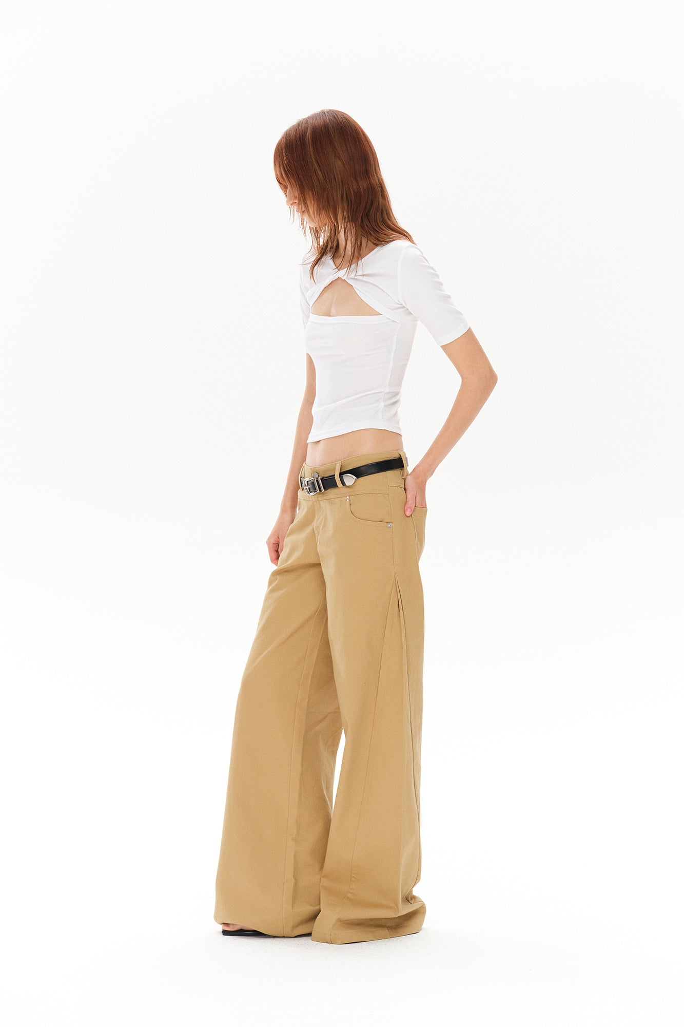 COSTUSTOOT Reversible Twist Cut-Out T-Shirt