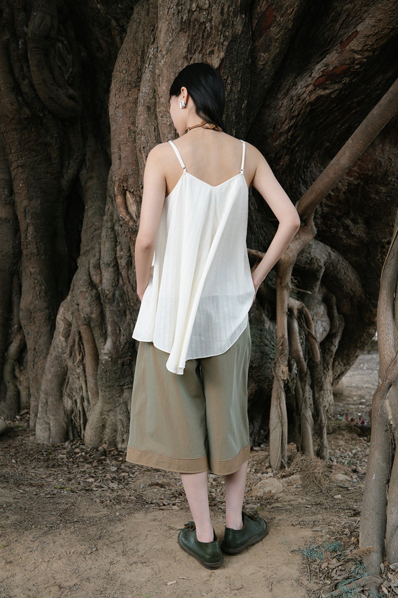 CAIRA Draped Panel Cami Top