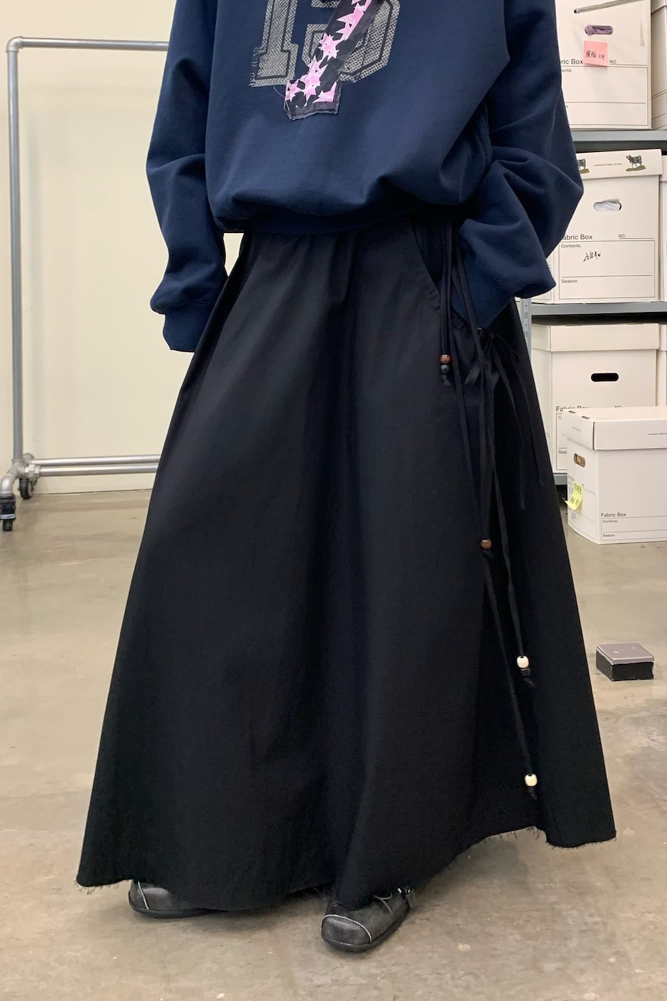 NEVERSEEZ Drawstring Ruched Utility Pocket Maxi Skirt