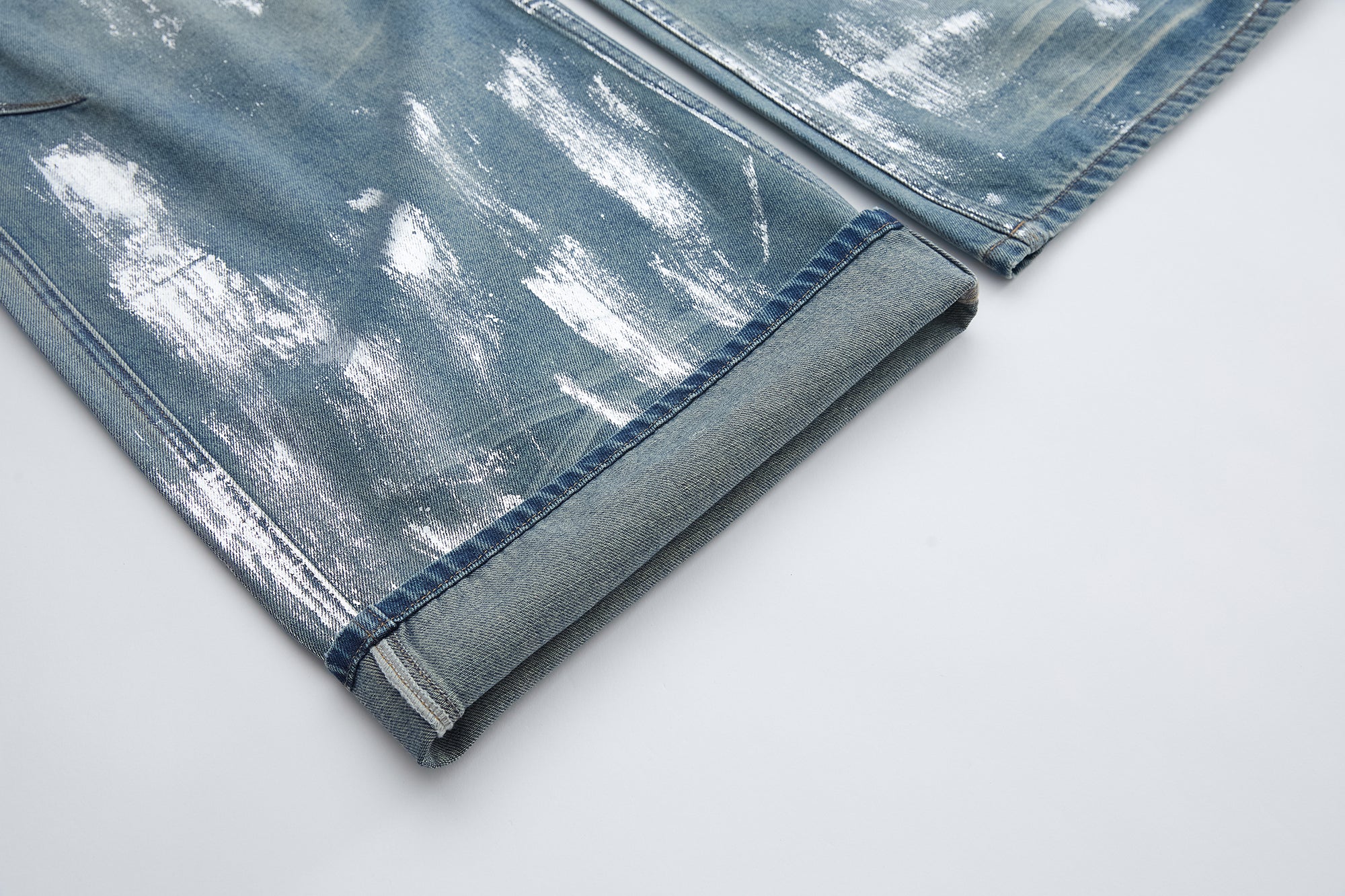 SOFITTE Foil Glaze Washed Wide-Leg Jeans