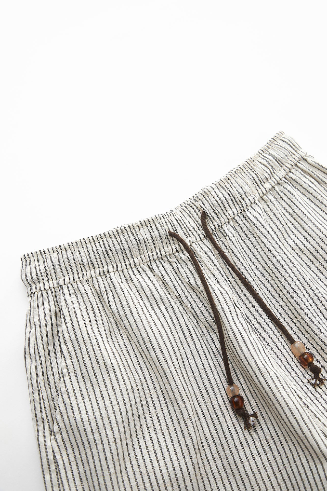 SOFITTE Striped Embroidered Tencel-Linen Shorts
