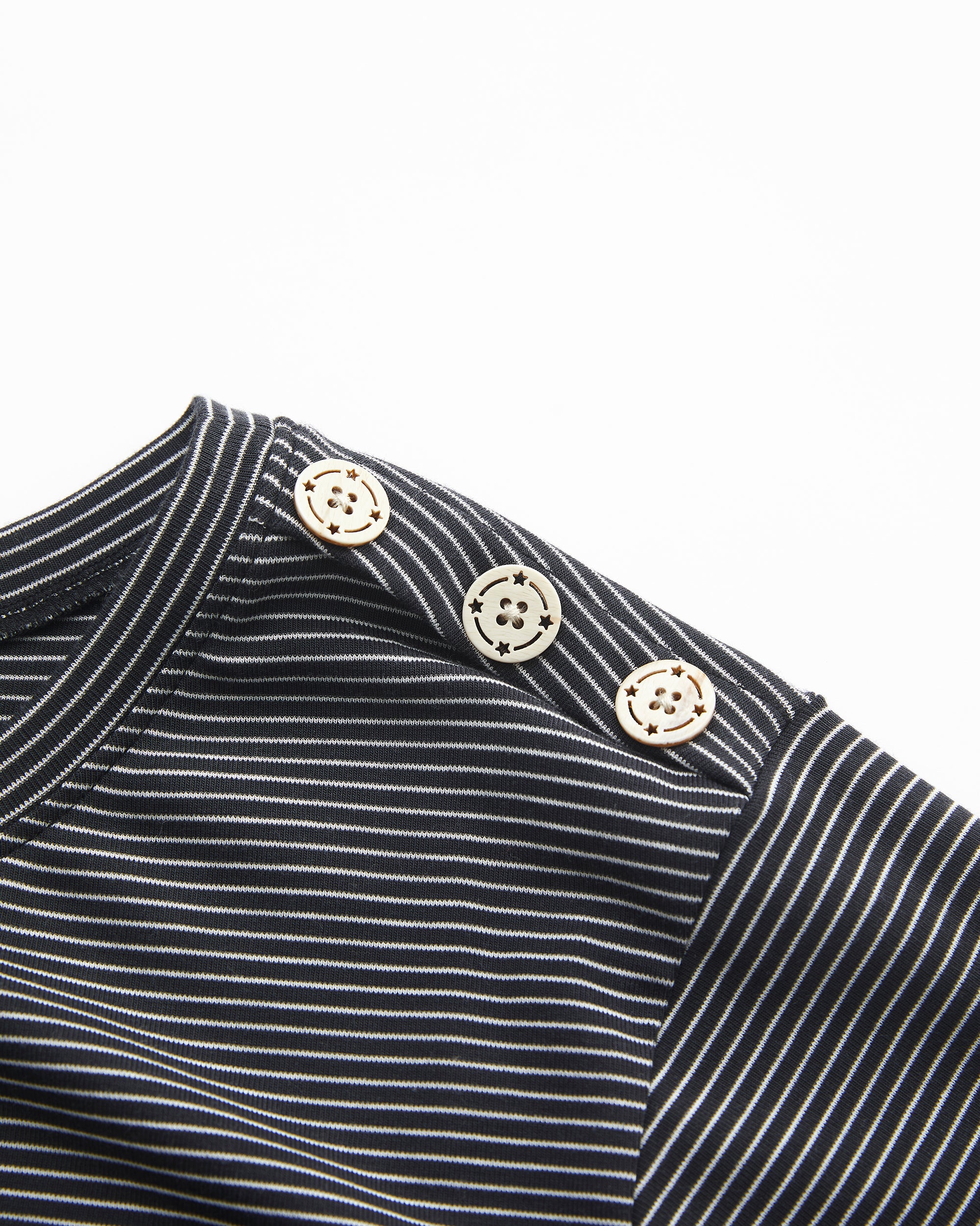 SOFITTE Off-Shoulder Striped Drape Tee