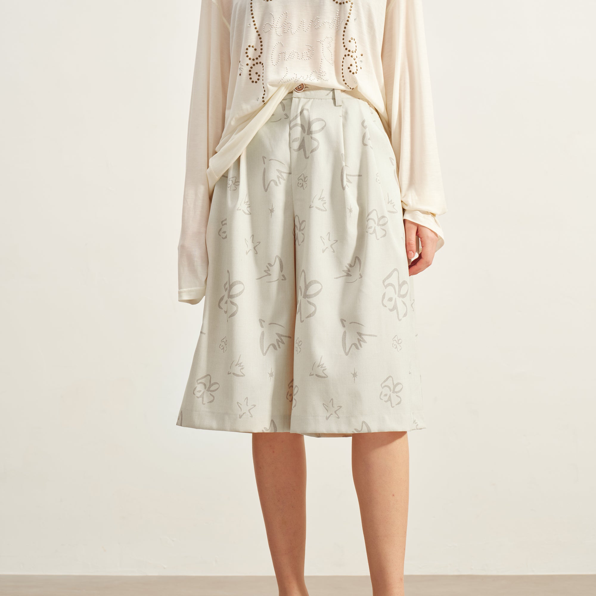 SOFITTE Full-Print Straight Bermuda Shorts