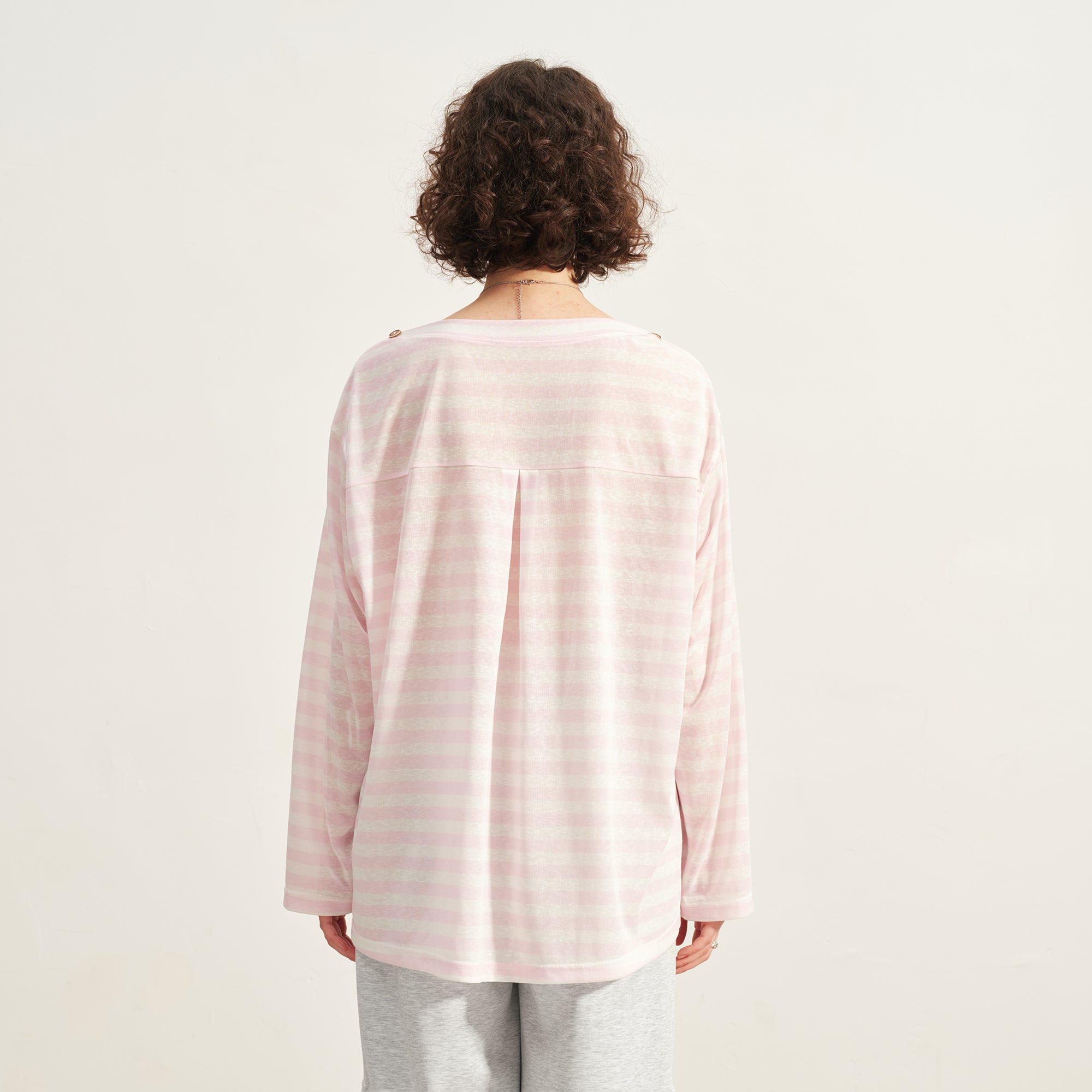 SOFITTE Striped Crochet Graphics Long-Sleeve Tee