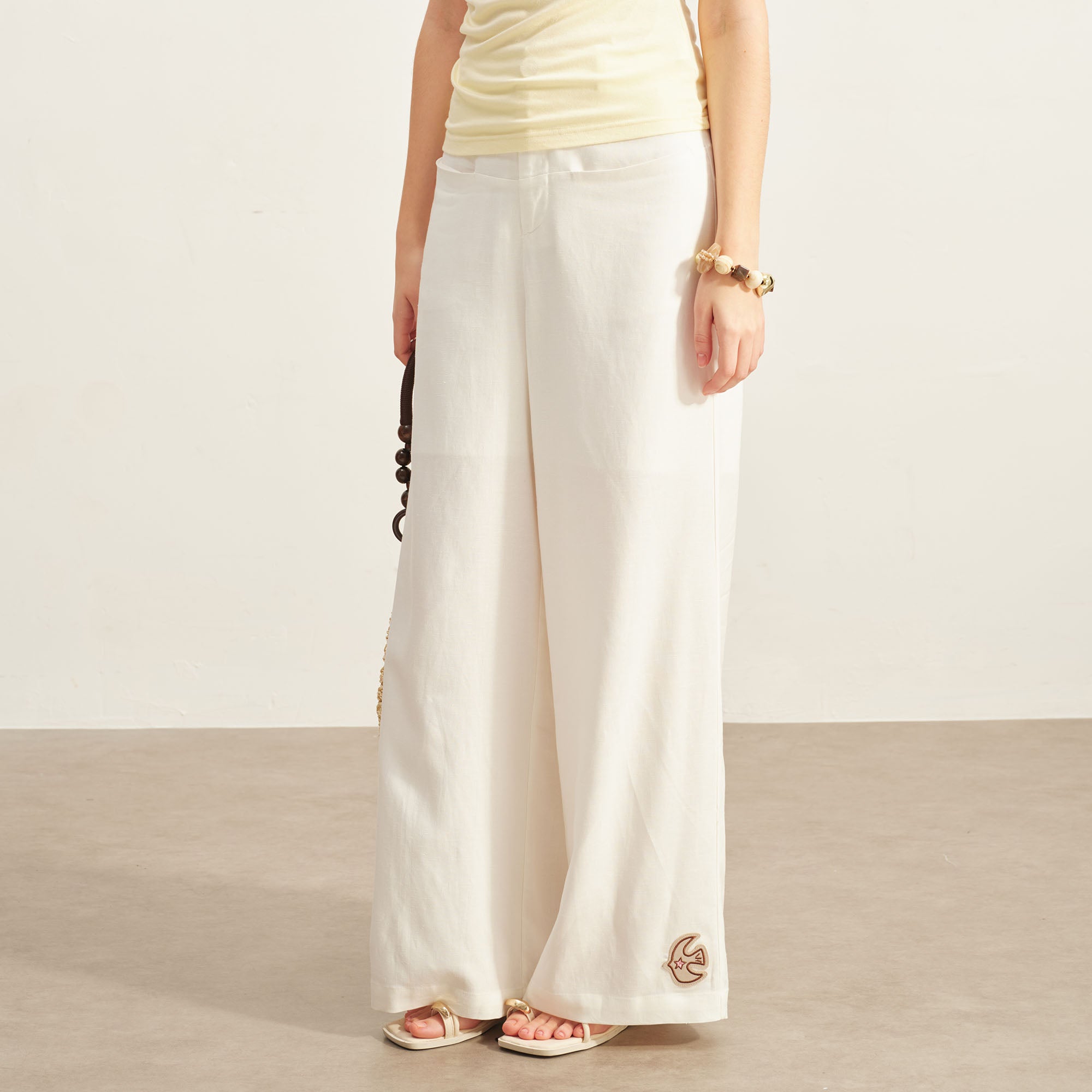 SOFITTE Essential Tencel-Linen Patch Straight-Leg Pants