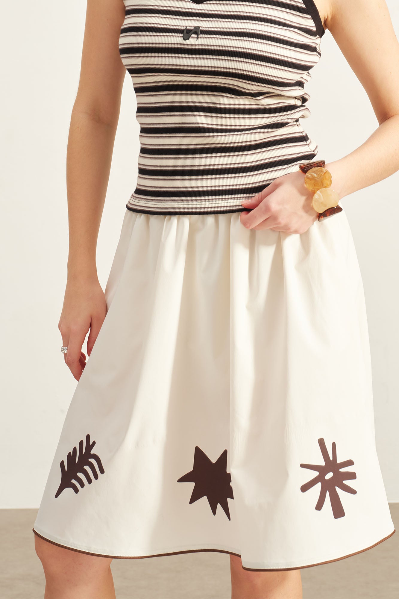 SOFITTE Contrast Motif Mini Skirt