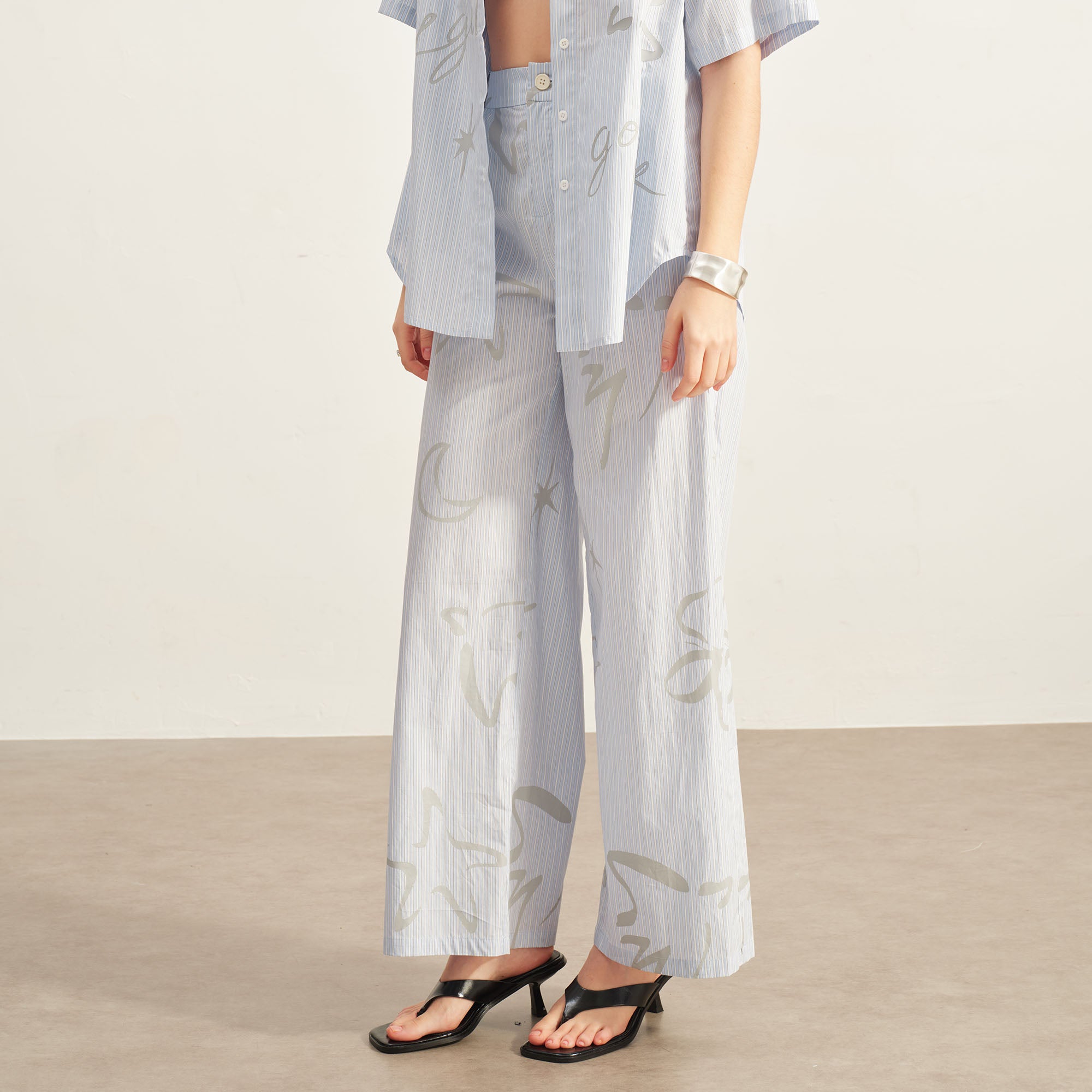 SOFITTE Striped Graphic Straight-Leg Pants