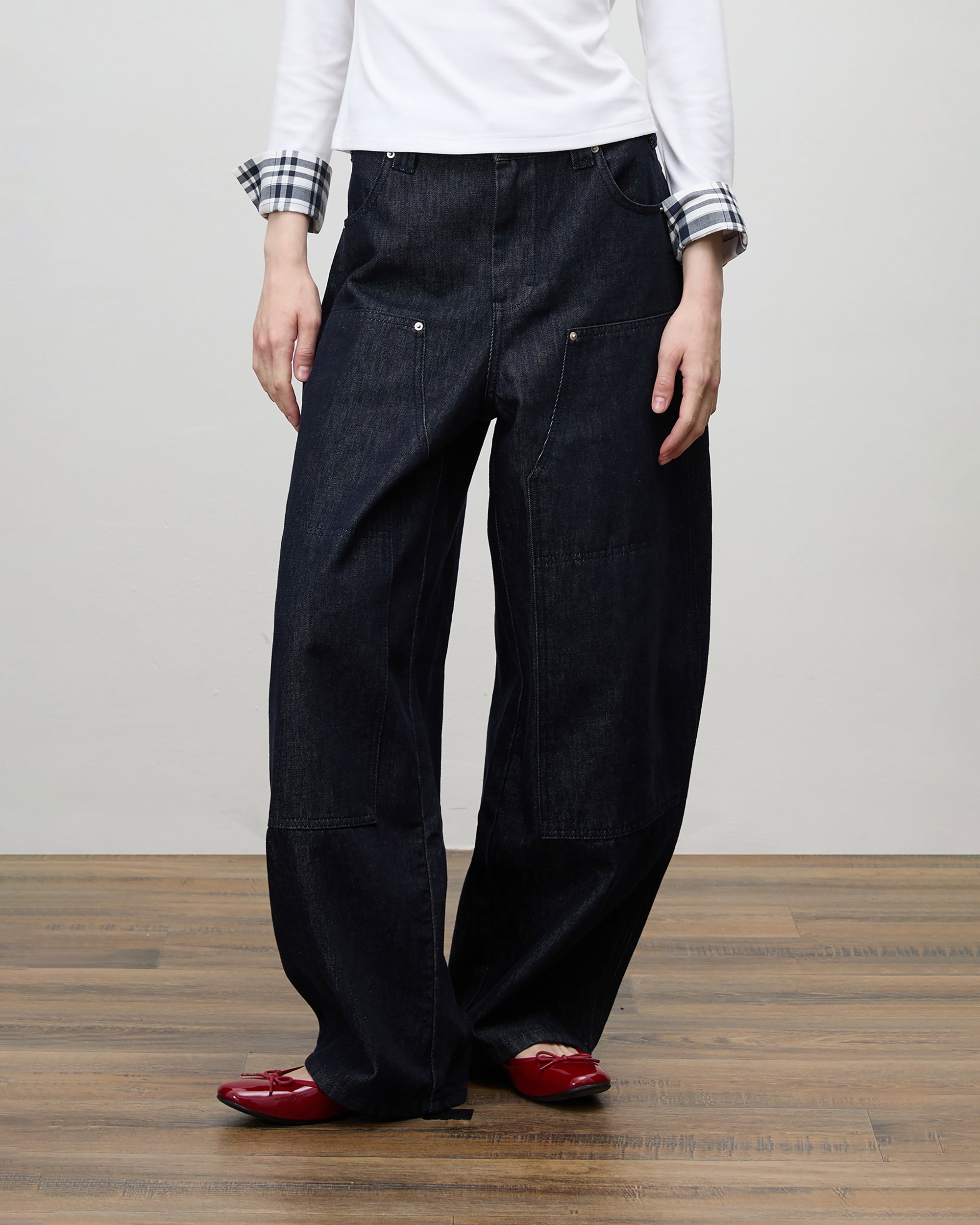 COMMAND N Utility Curved Denim Pants