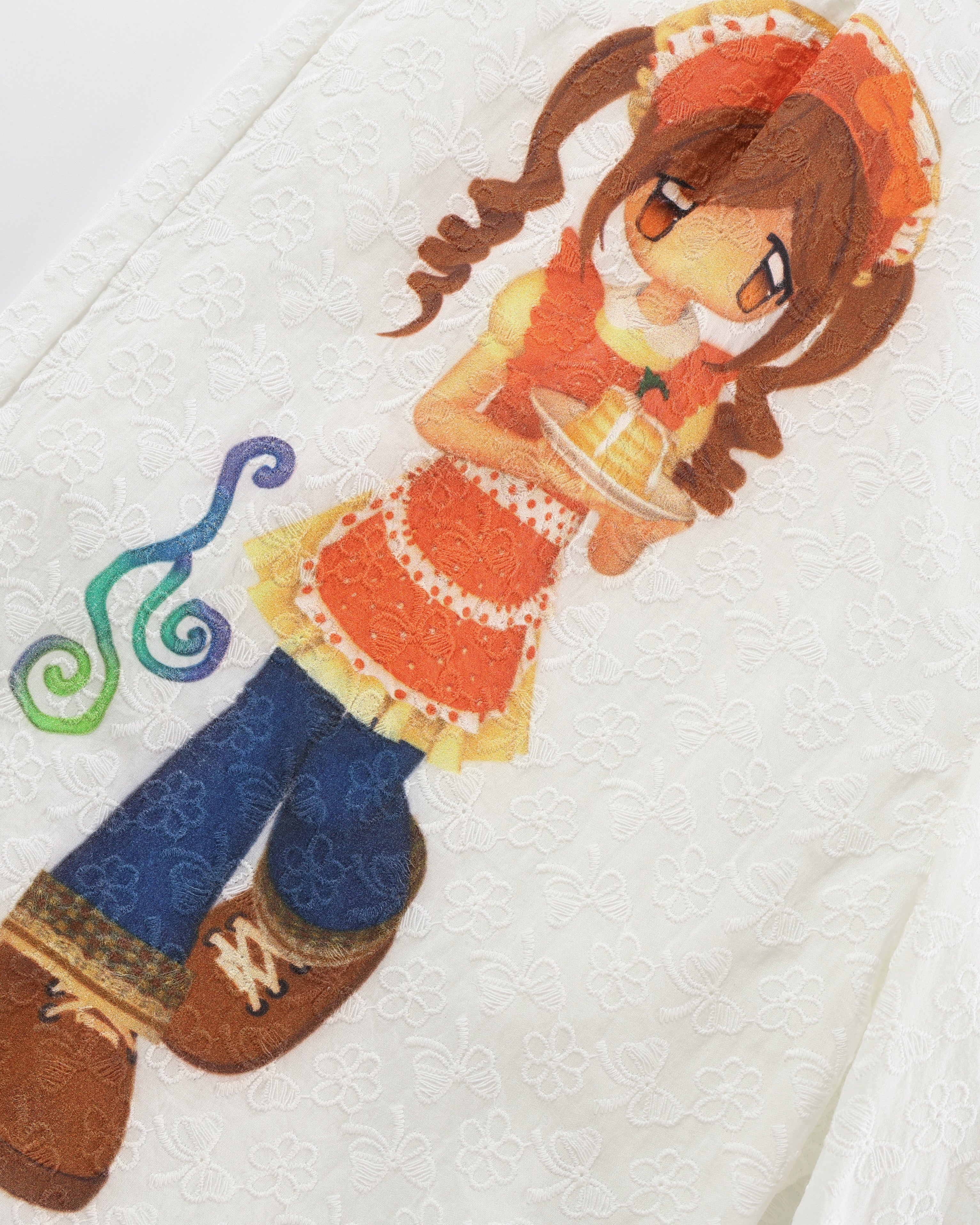 HAVE A MEAL x Caramel Cartoon Graphics Detachable Skirt Pants