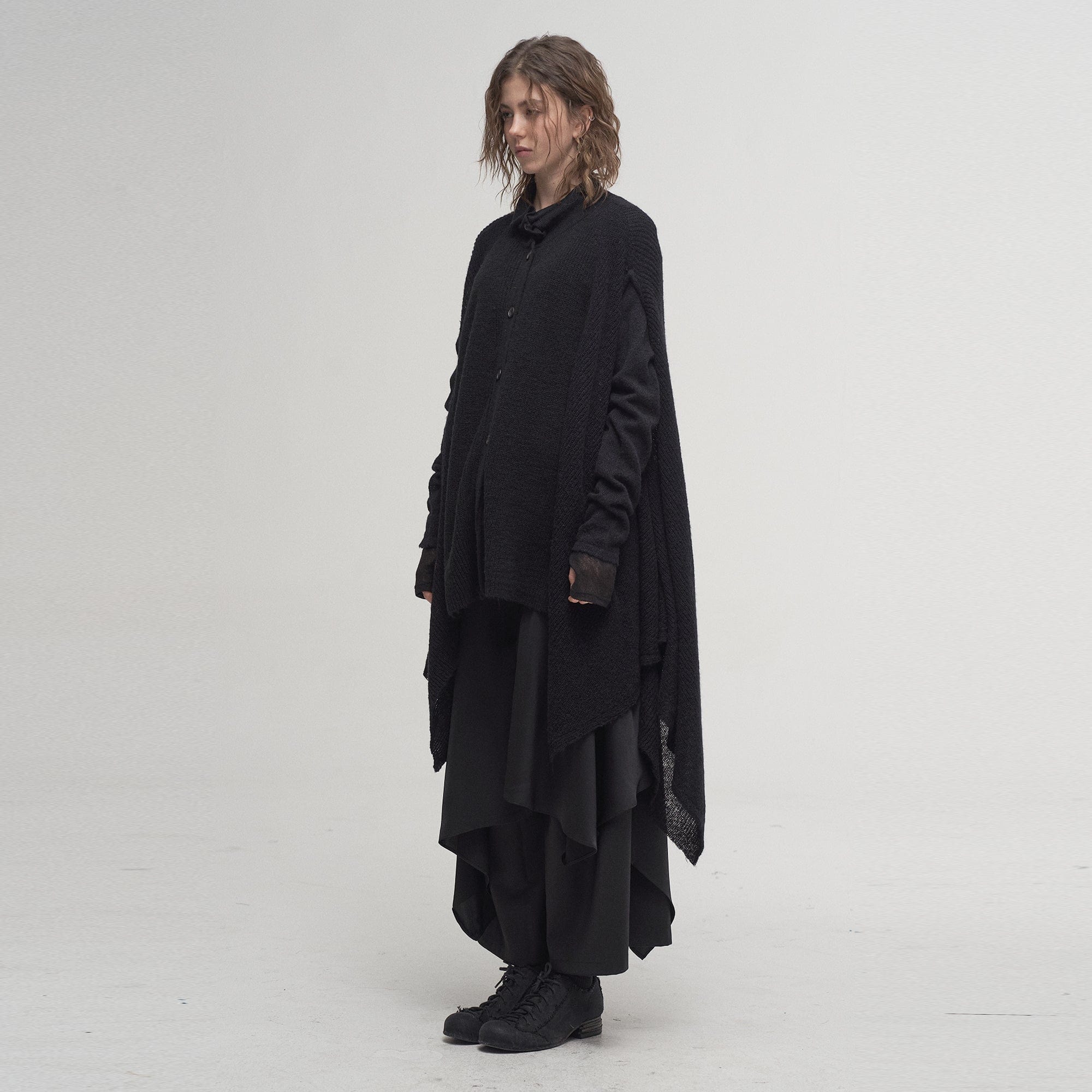 ILNya Nieternite Nifutur Convertible Drape Knit Cape, premium urban and streetwear designers apparel on PROJECTISR.com, ILNya Nieternite Nifutur