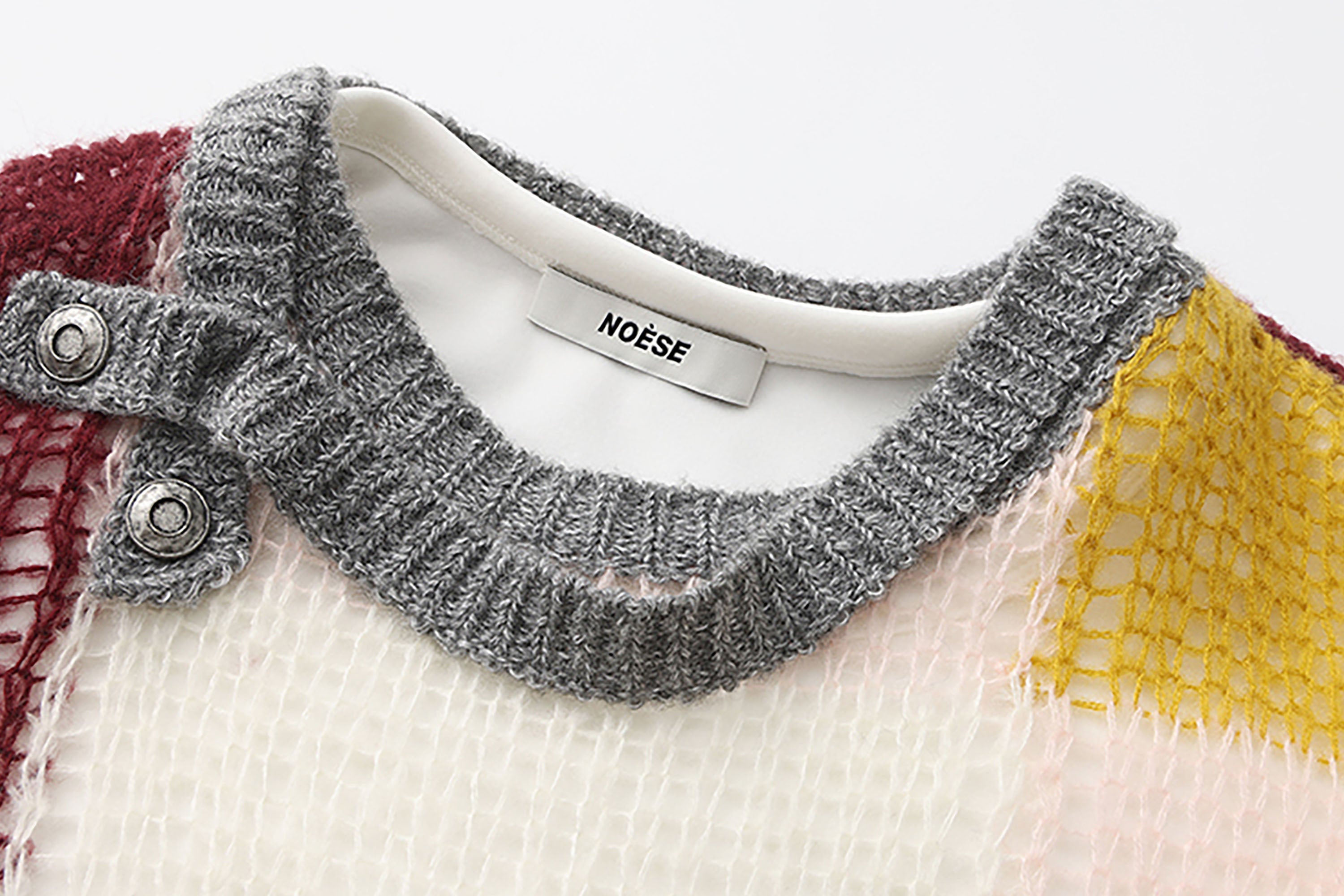 NOESE Contrast Layered-Collar Sweater