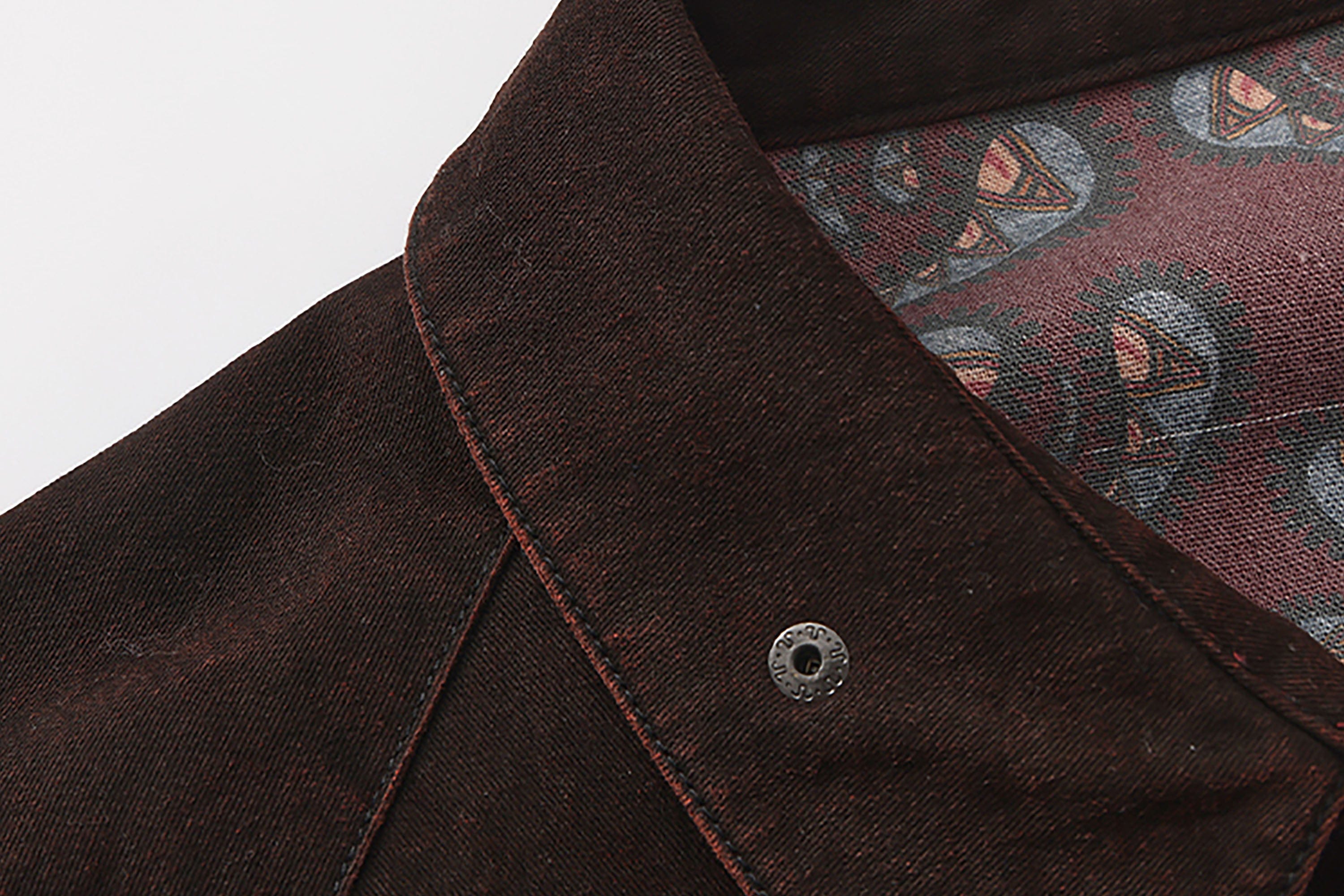 NOESE Paisley-Spliced Collar Barn Jacket