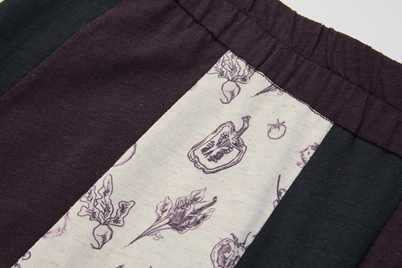 NOESE Spliced Botanical Graphic Midi Skirt