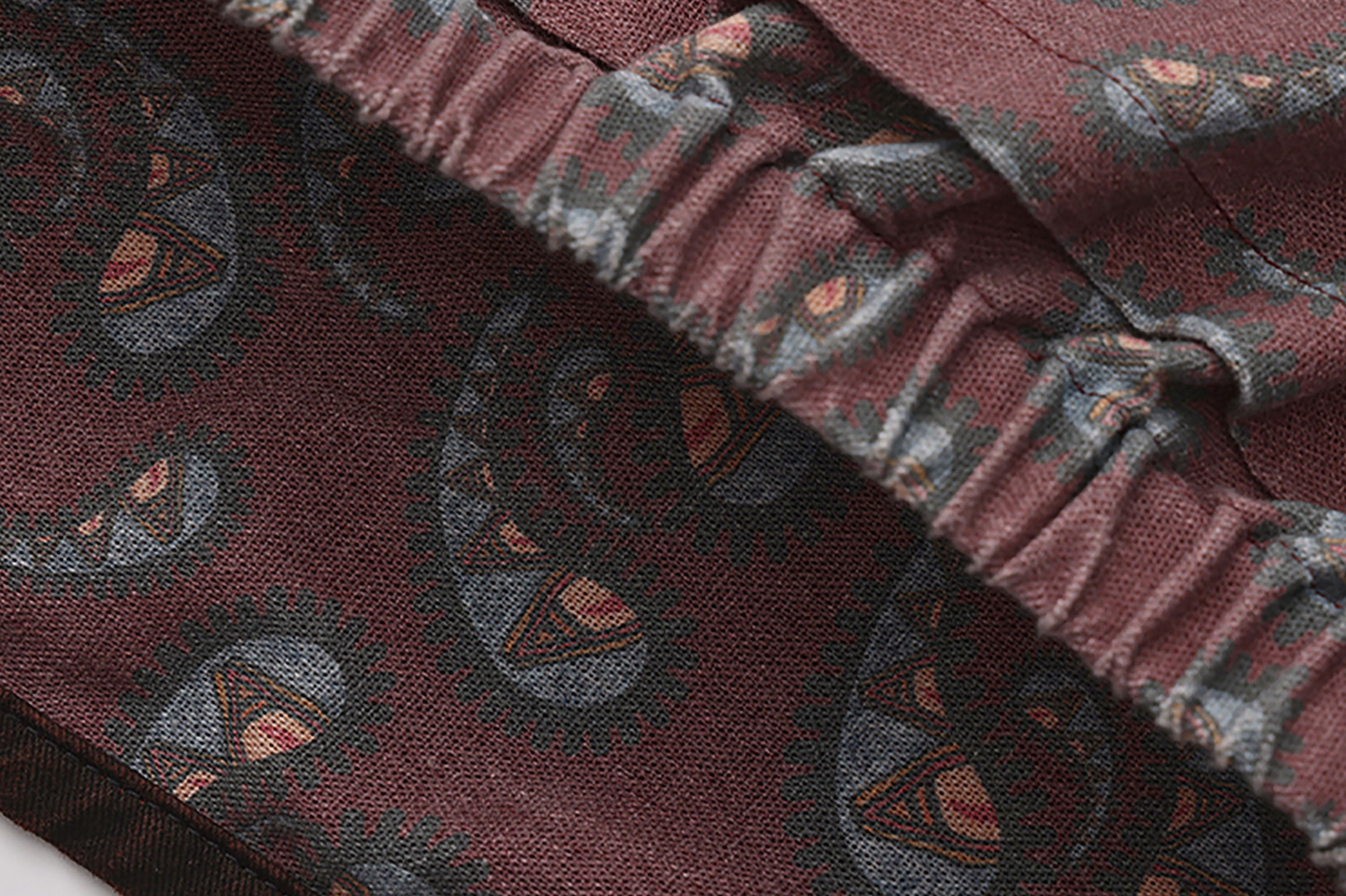 NOESE Paisley-Spliced Collar Barn Jacket