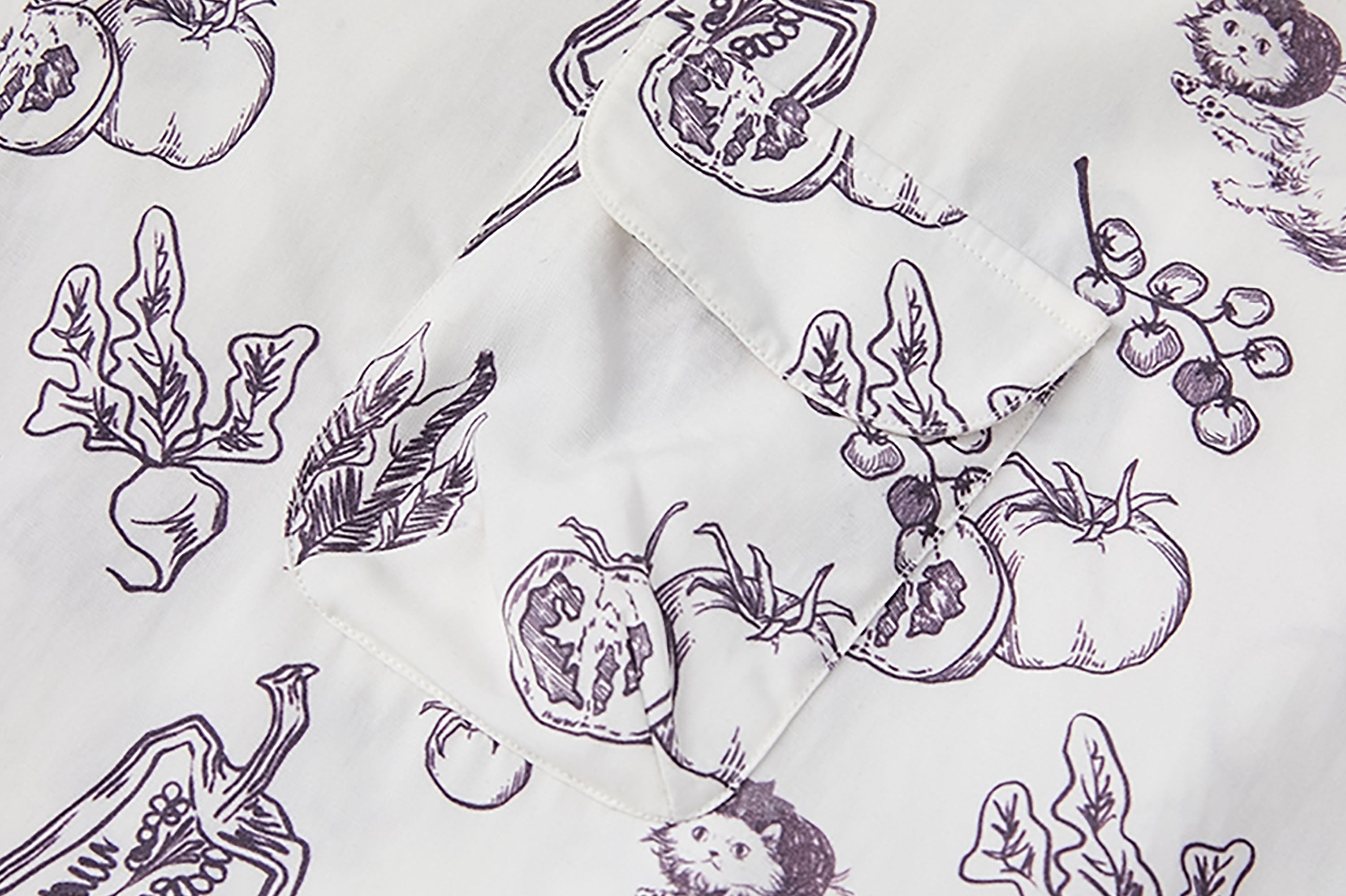 NOESE Botanical Full-Print Tie-Neck Blouse