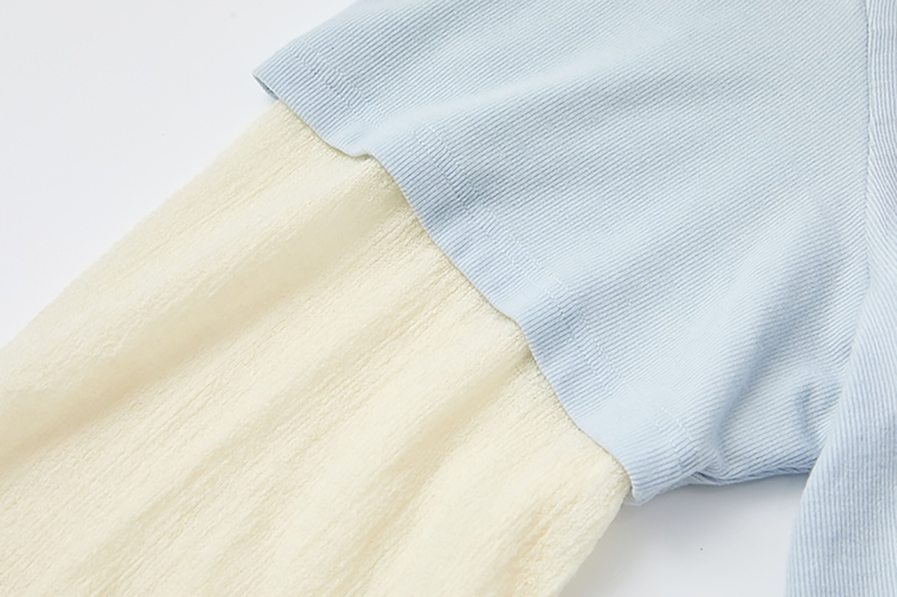 NOESE Layered Mixed-Button Long-Sleeve Tee