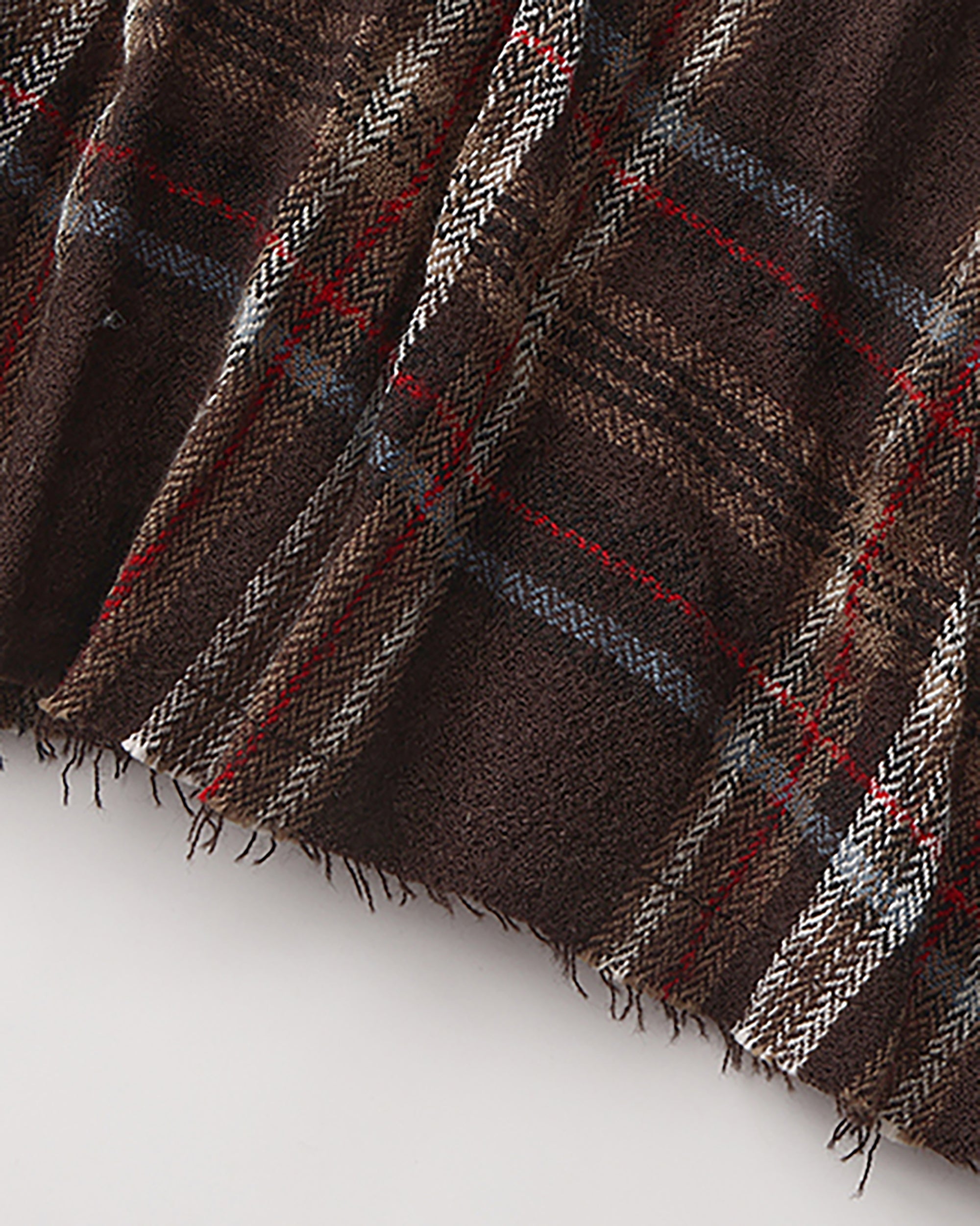 NOESE Crinkled Plaid Woo-Blend Maxi Skirt