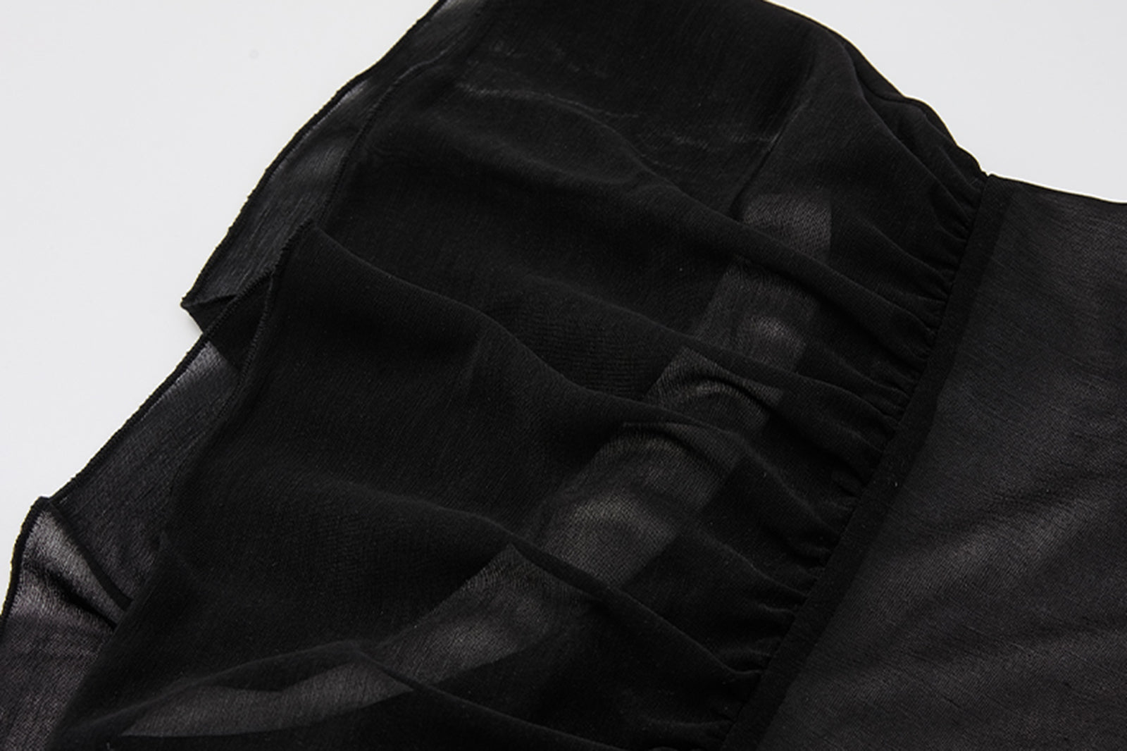 NOESE Sheer Ruffle Layered T-Shirt