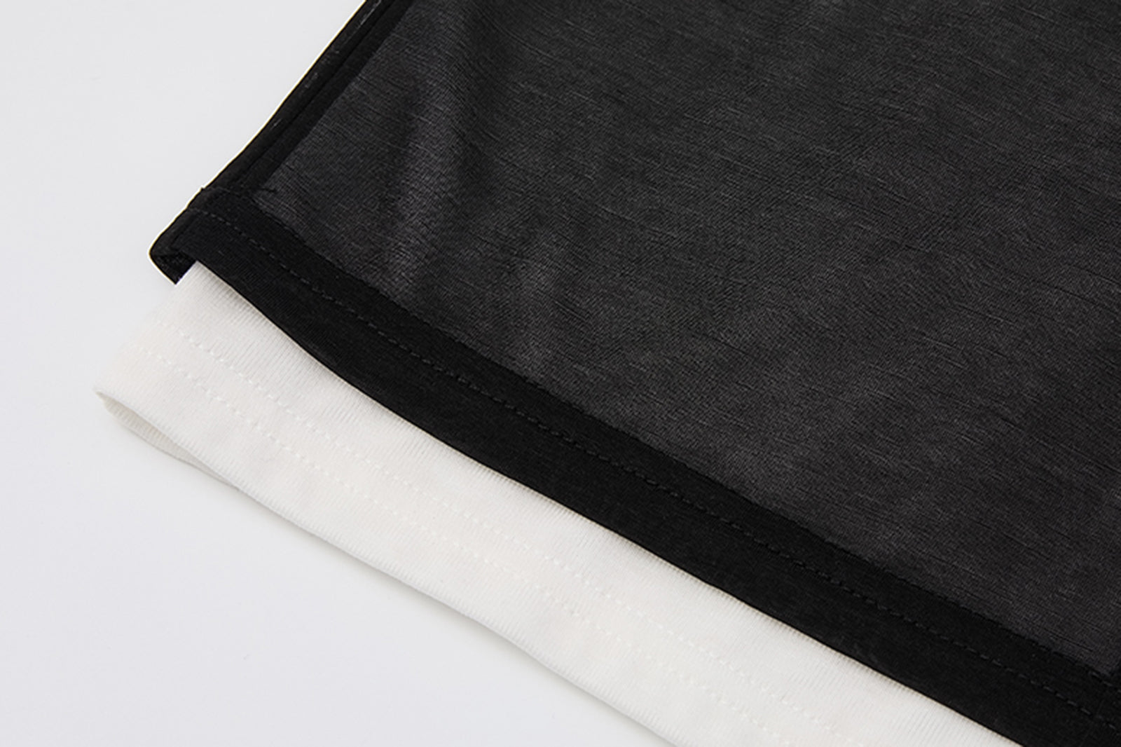 NOESE Sheer Ruffle Layered T-Shirt