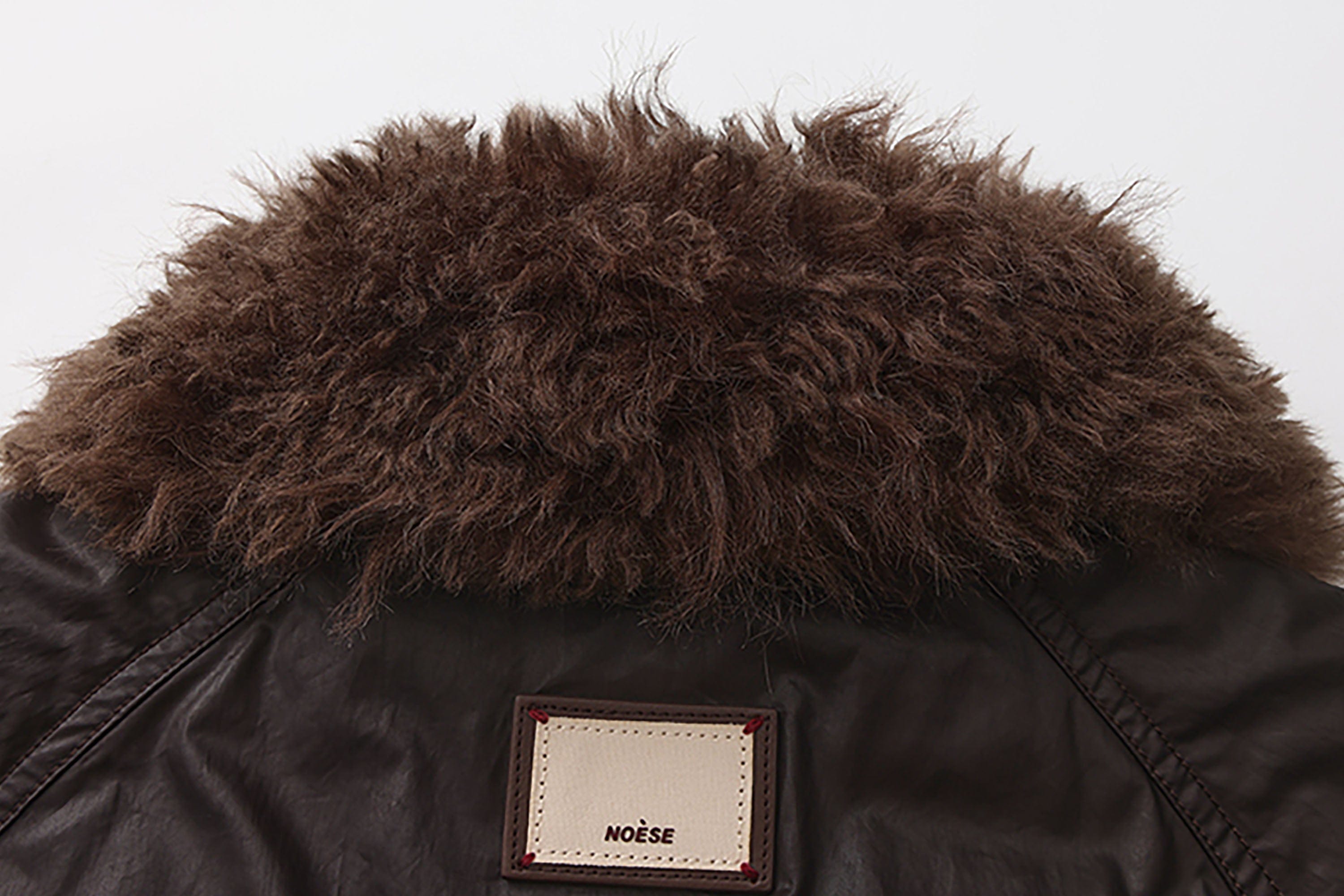 NOESE Detachable Faux Fur Collar Waterproof Down Jacket