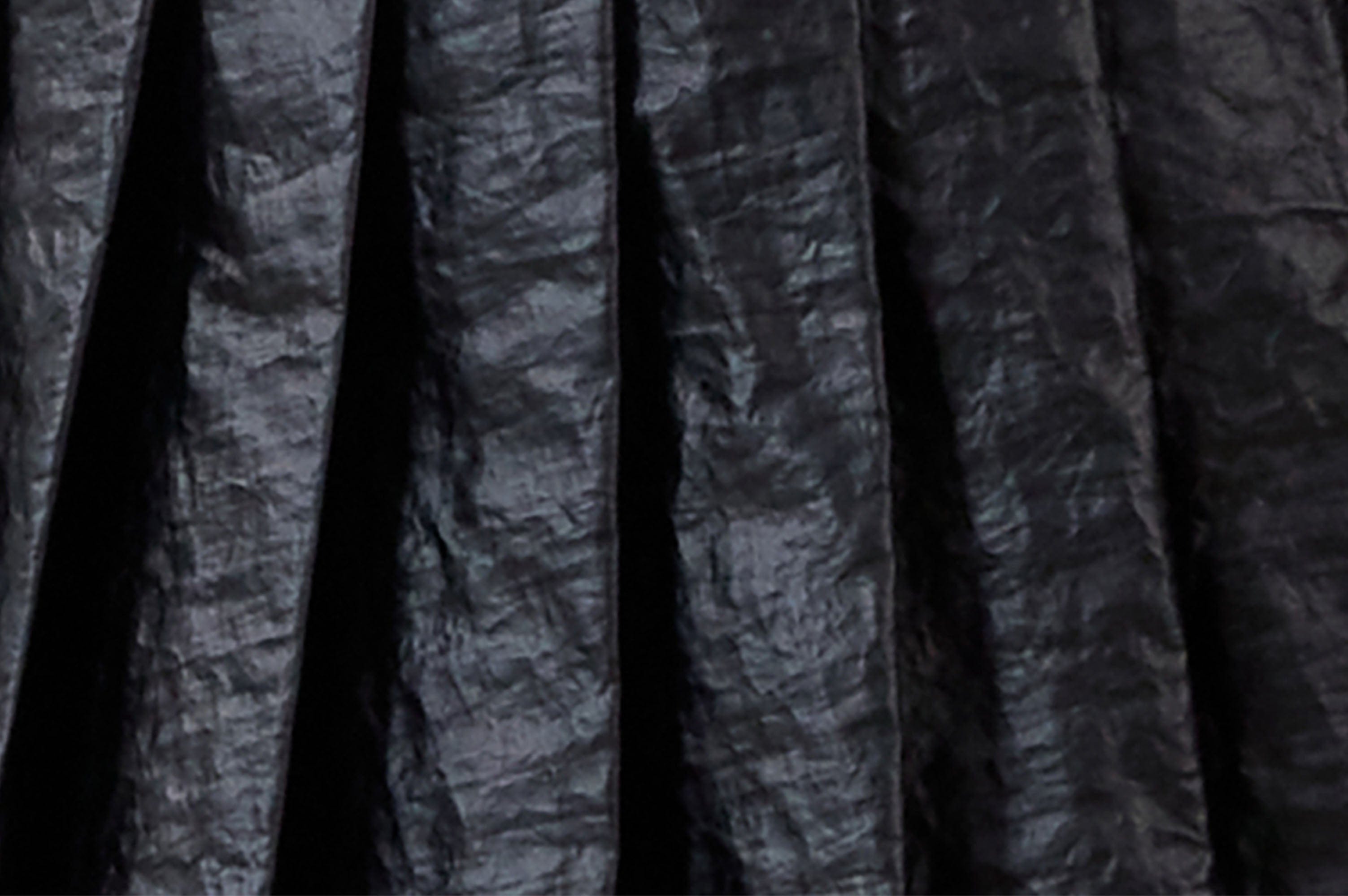 NOESE Faux Leather Pleated Layered Cake Skirt