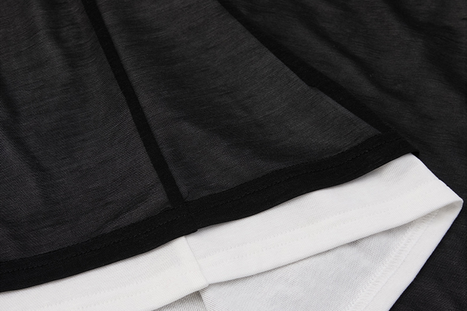 NOESE Sheer Ruffle Layered T-Shirt