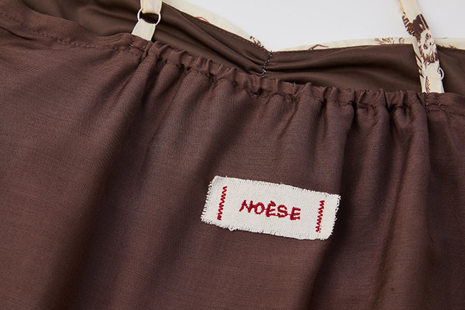 NOESE Spliced Silk-Blended Draped Cami Top