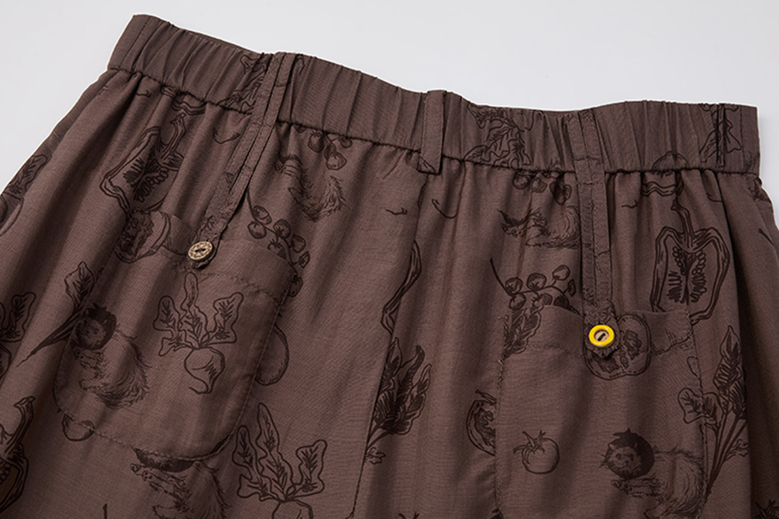 NOESE Pleated Silk-Blended Wide-Leg Pants