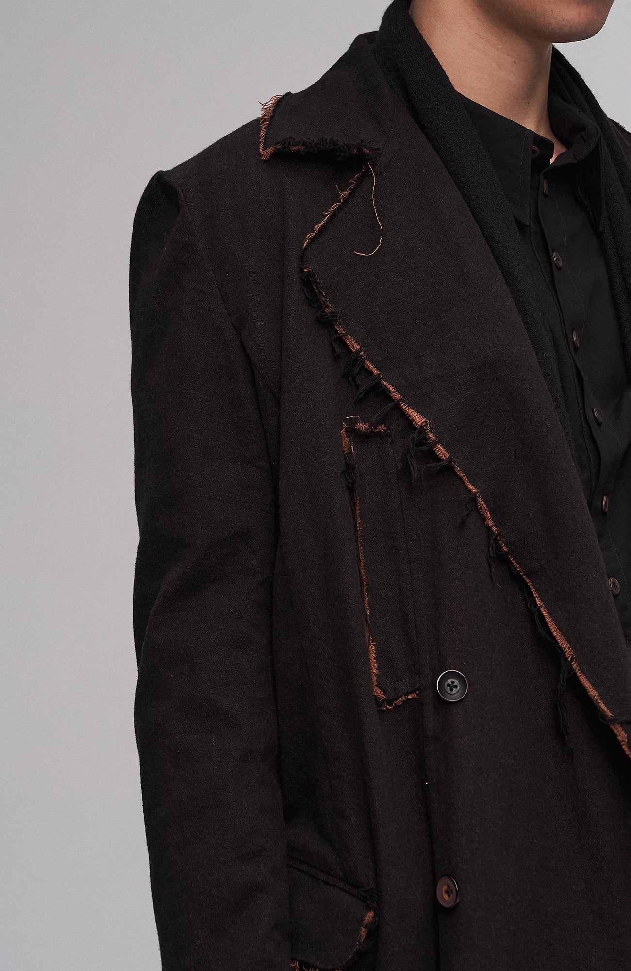 ILNya Nieternite Nifutur Raw-Edge Wool-Blend Longline Coat