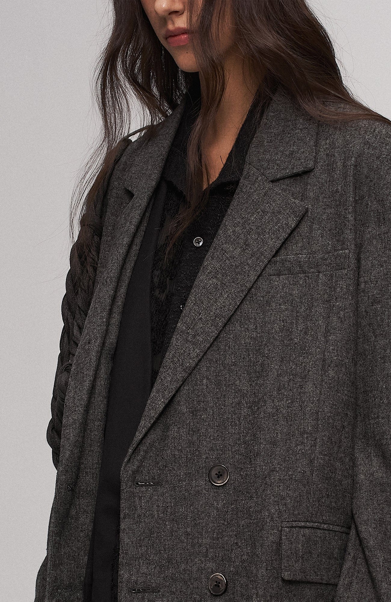 ILNya Nieternite Nifutur Rope Wrap Wool-Blend Suit Jacket